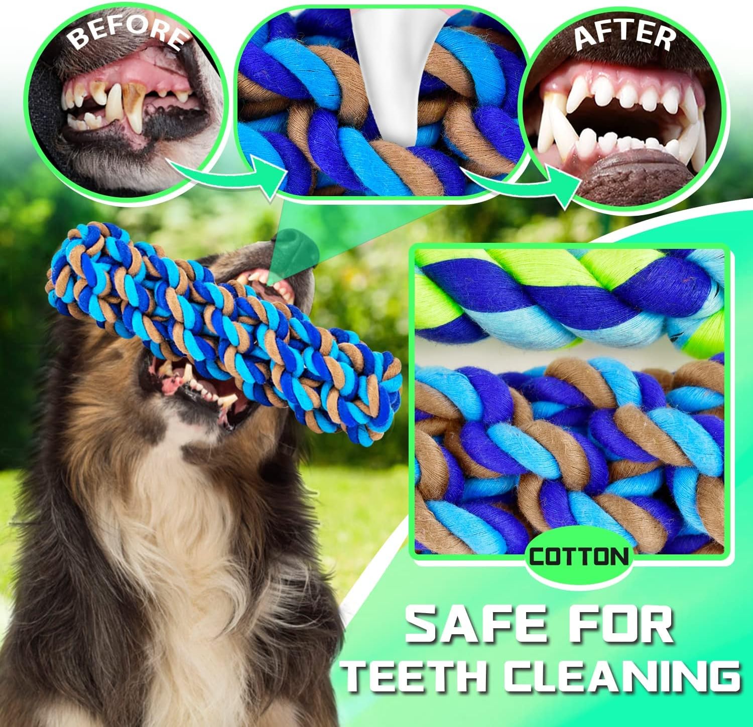 Detalle 2 de SHARLOVY XL Dog Chew Toys 14 Pack