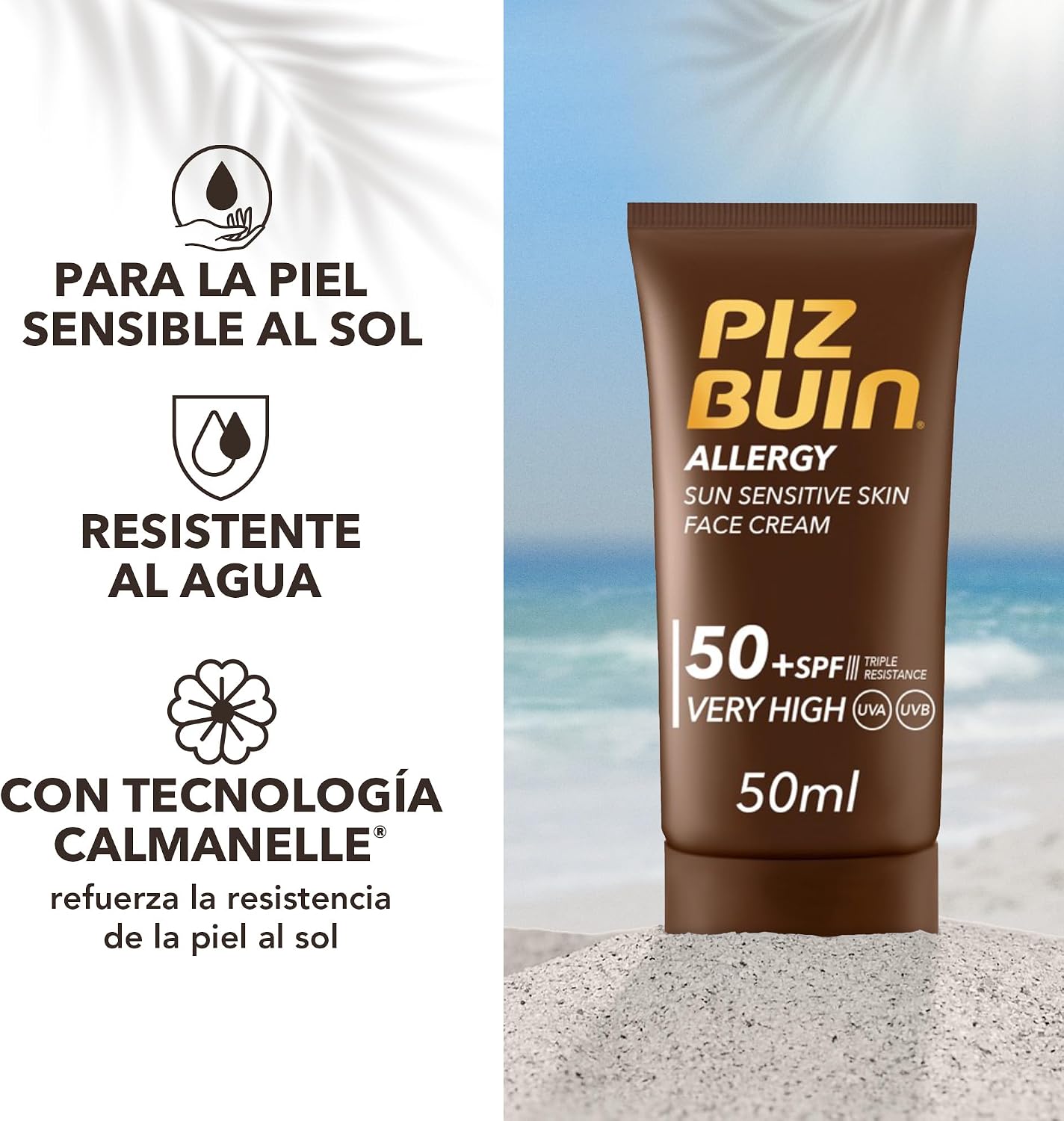 Detalle 2 de PIZ BUIN Crema Facial SPF 50, 50 ml