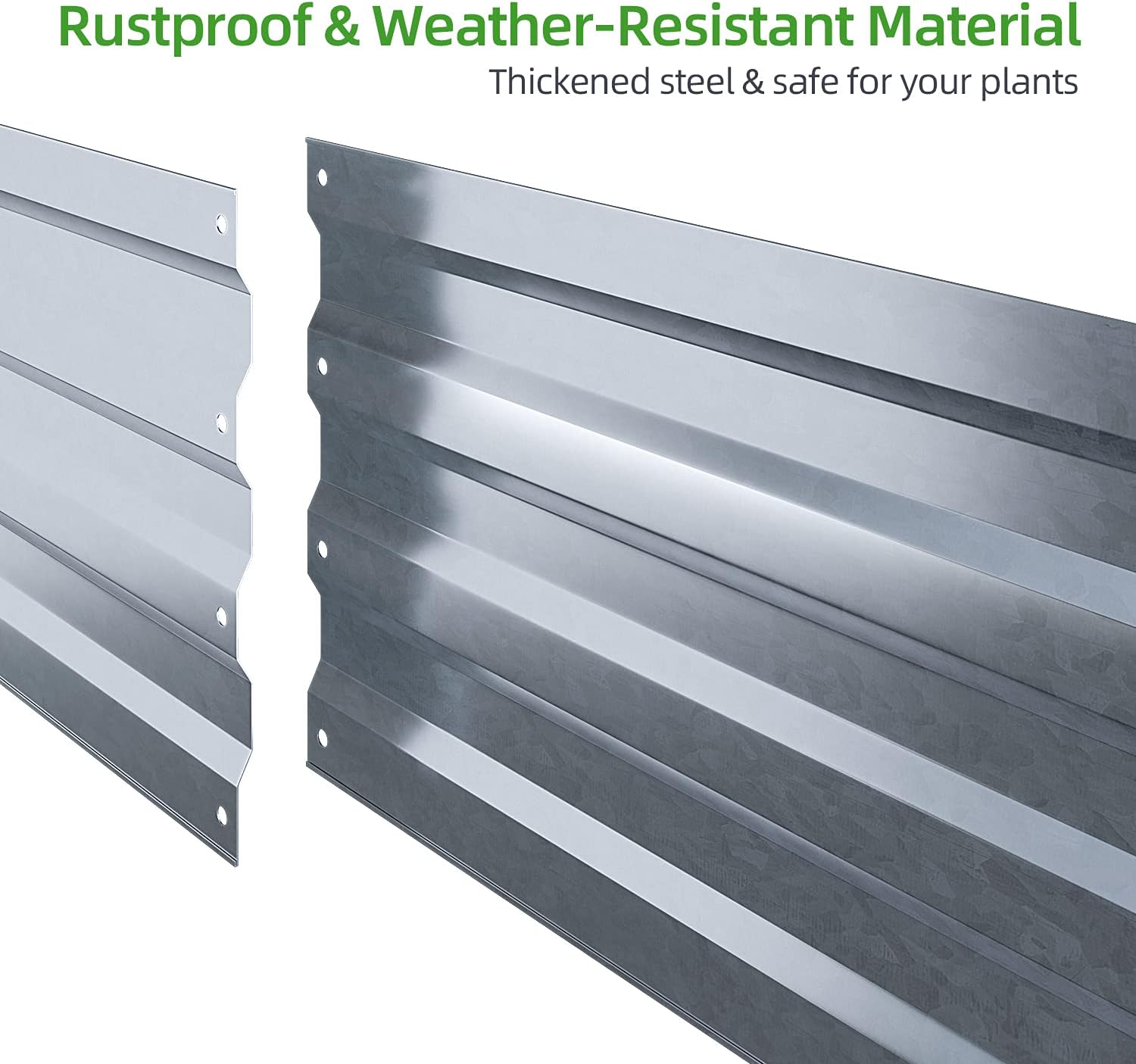 Detalle 2 de Ohuhu Hochbeet Metall Pflanzenbeet 180 × 90 × 60 cm – wetterfestes Stahlblech für Gemüse & Frühbeet