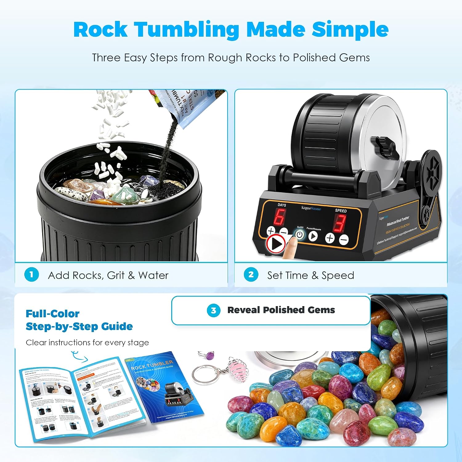 Thumbnail 5 de KomeStone K1 Rock Tumbler 2.5 lb