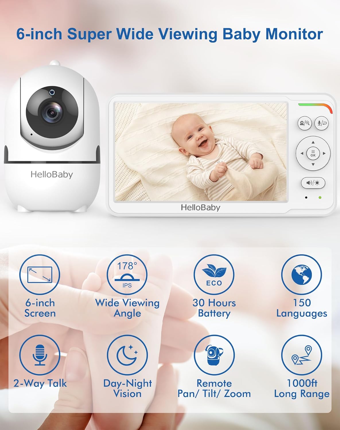Thumbnail 2 de HelloBaby HB6560 Babyphone mit Kamera