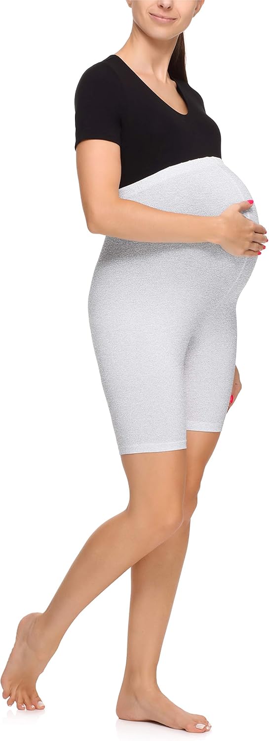 Detalle de Legging short de grossesse Merry Style MS10-299 – taille haute pour sport et quotidien