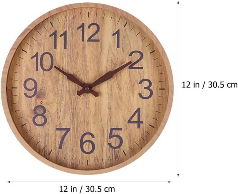 Thumbnail 6 de FOMIYES Wanduhr Bauernhaus – rustikale Quarz-Wanduhr mit arabischen Ziffern