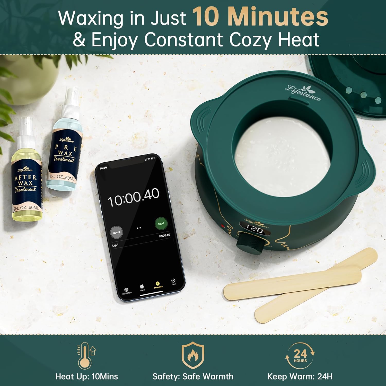 Detalle 2 de Lifestance Waxing Set Smaragdlegierung L3