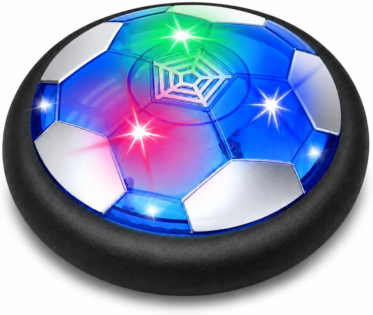 TODARRUN Kids Toys Hover Soccer Ball with Colourful LED Lights and Soft Foam Bumper