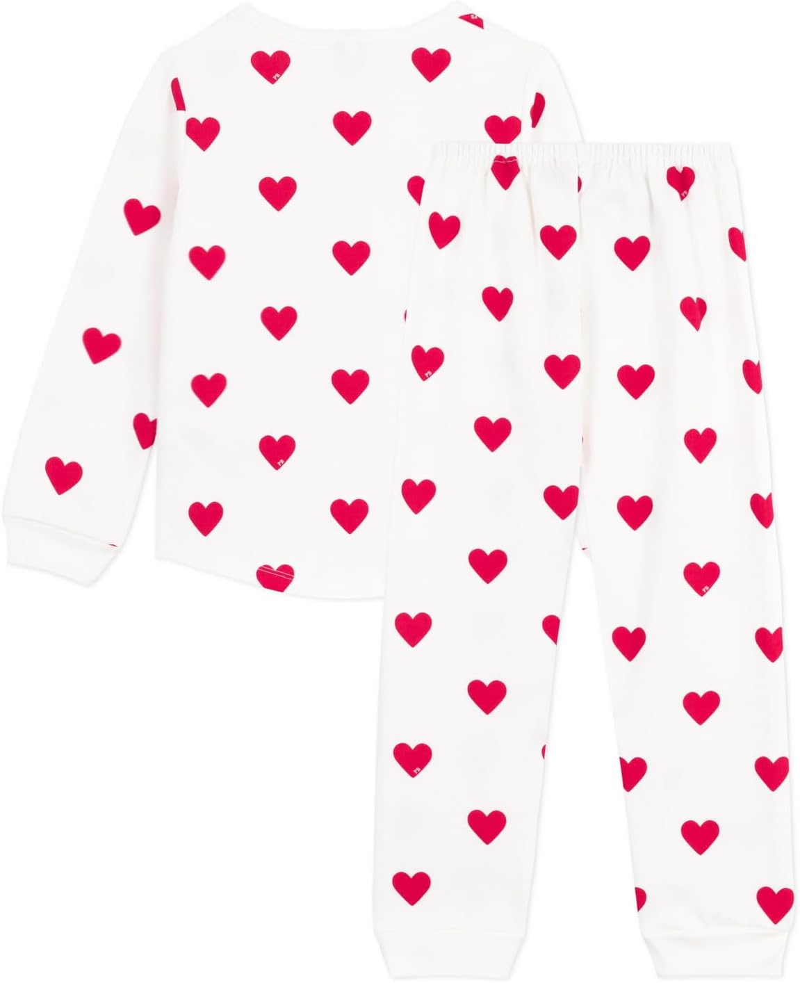 Thumbnail 1 de Petit Bateau Cecile — pyjama enfant en molleton imprimé cœurs