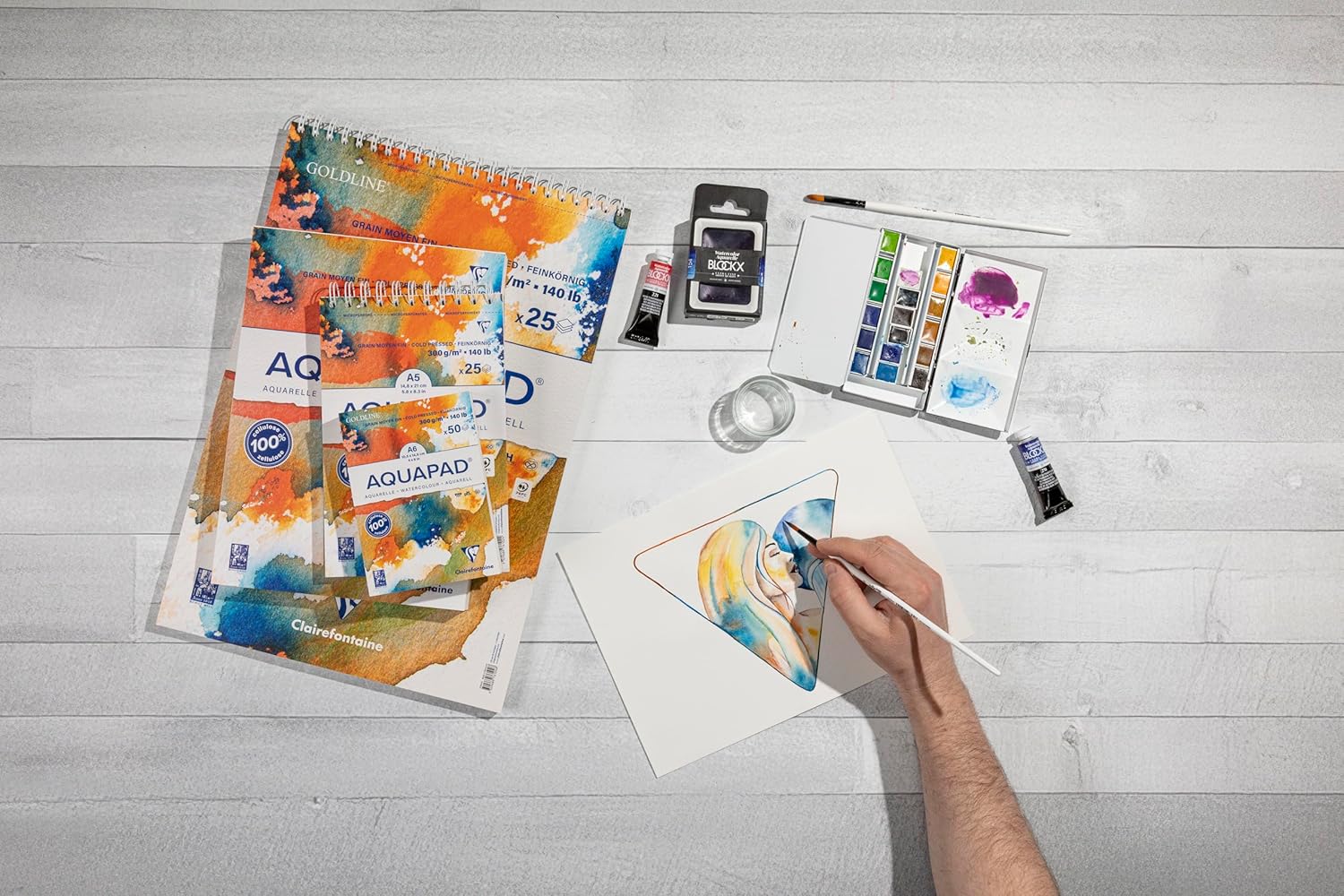 Thumbnail 4 de Clairefontaine 975721C Carta acquerello 300g A4 📝