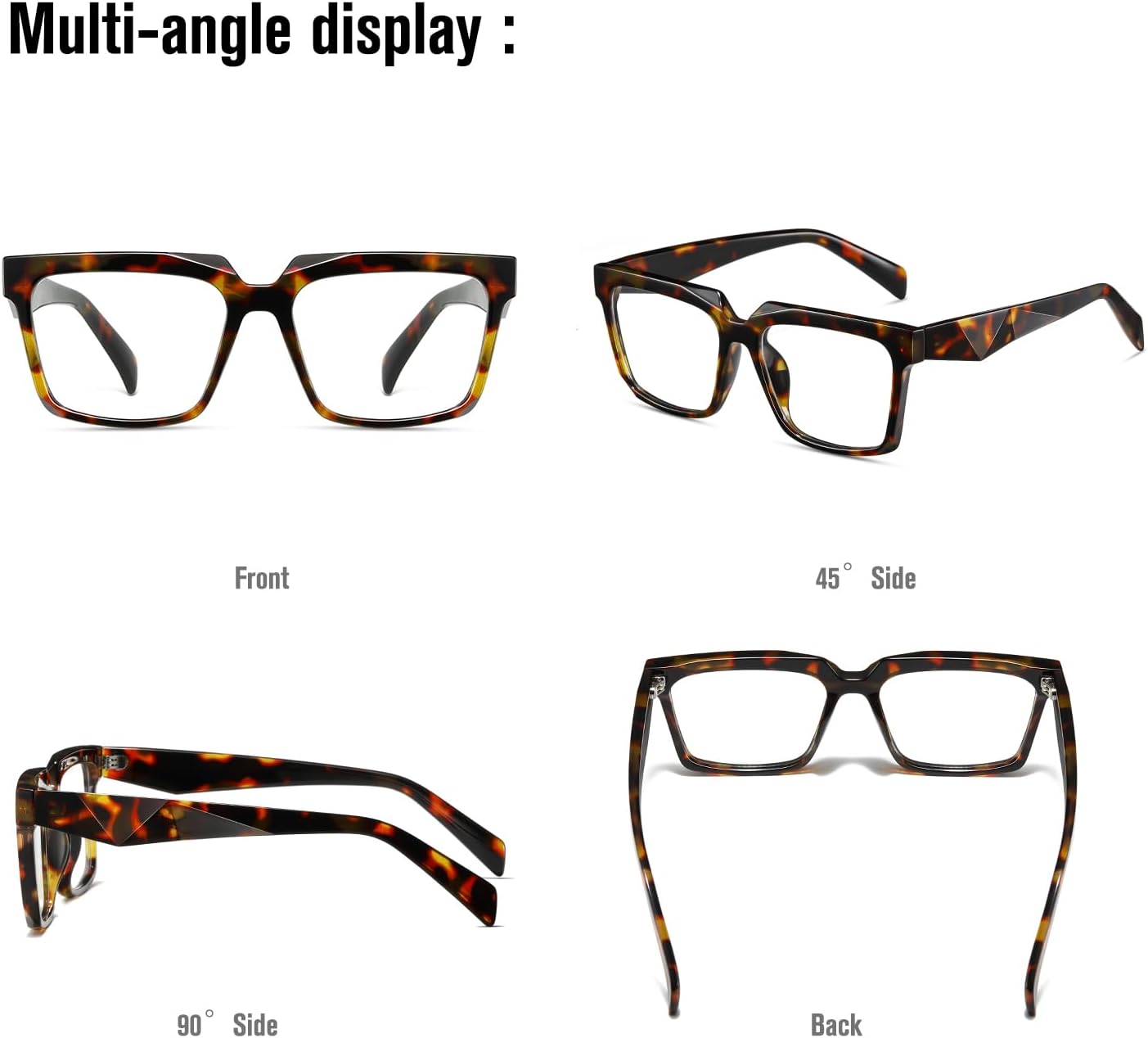 Detalle 2 de kimorn Blue Light Blocking Glasses Oversized – Fashionable, Anti-Eye Strain and UV Protection