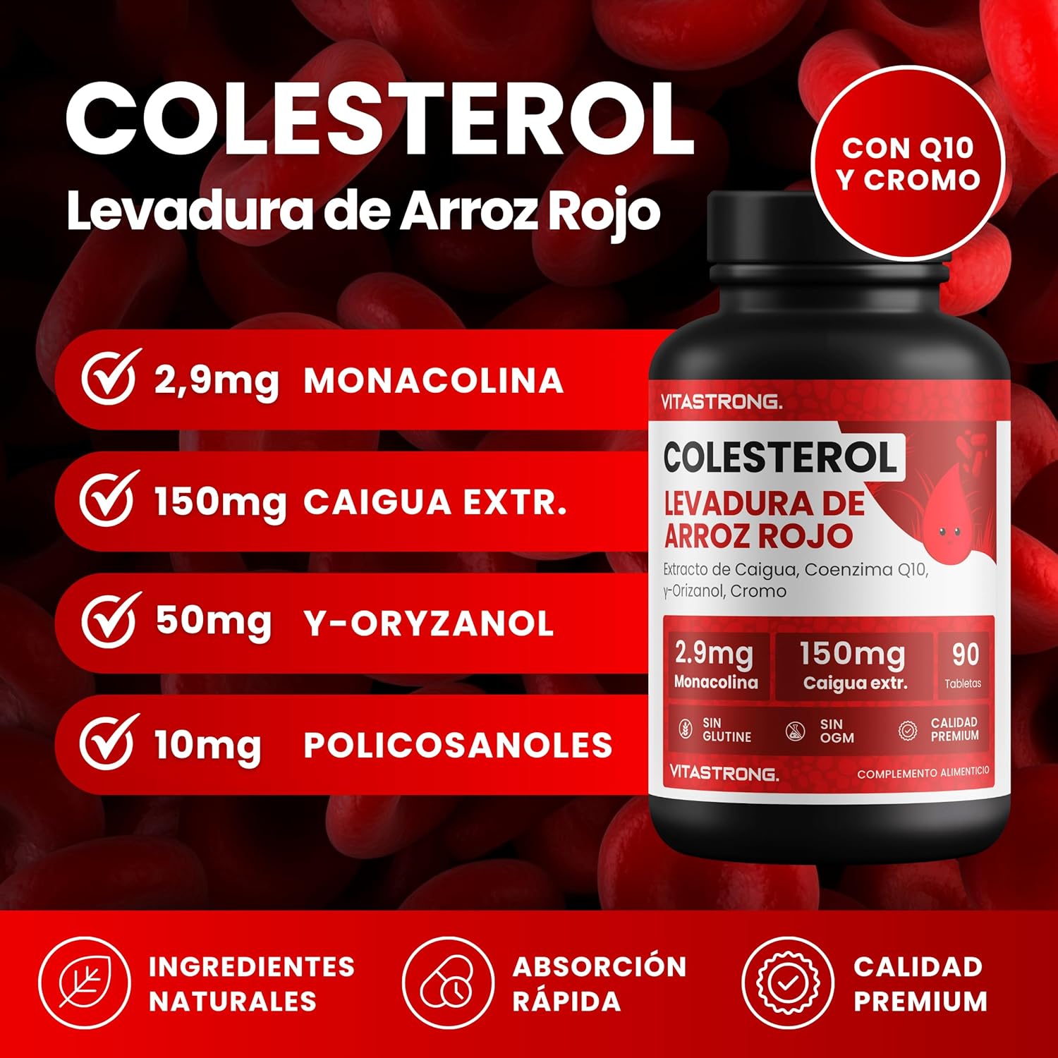 Thumbnail 1 de Vitastrong Fórmula 2024 Complejo Sinérgico para Colesterol 💊