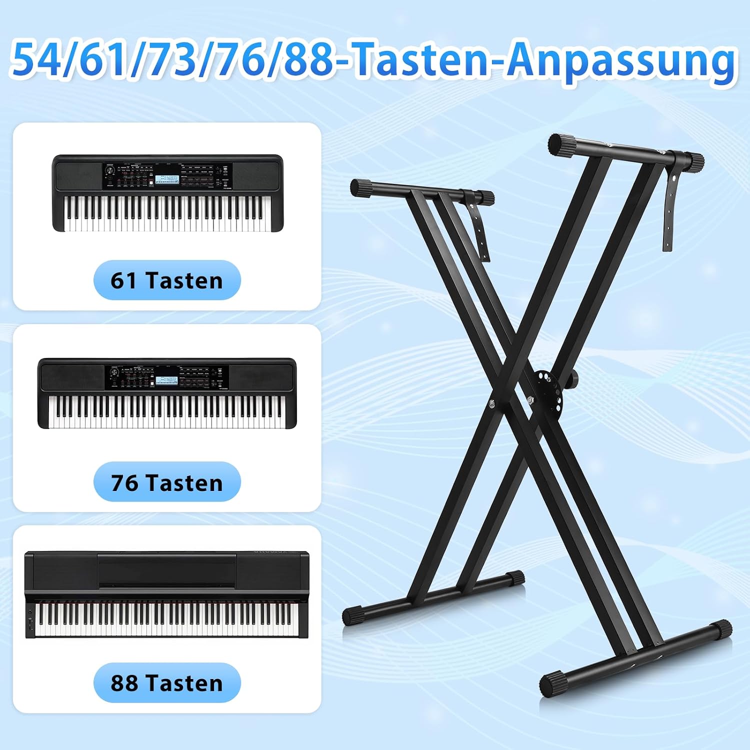 Thumbnail 4 de Keyboardständer Doppelstrebig höhenverstellbar 7 Stufen