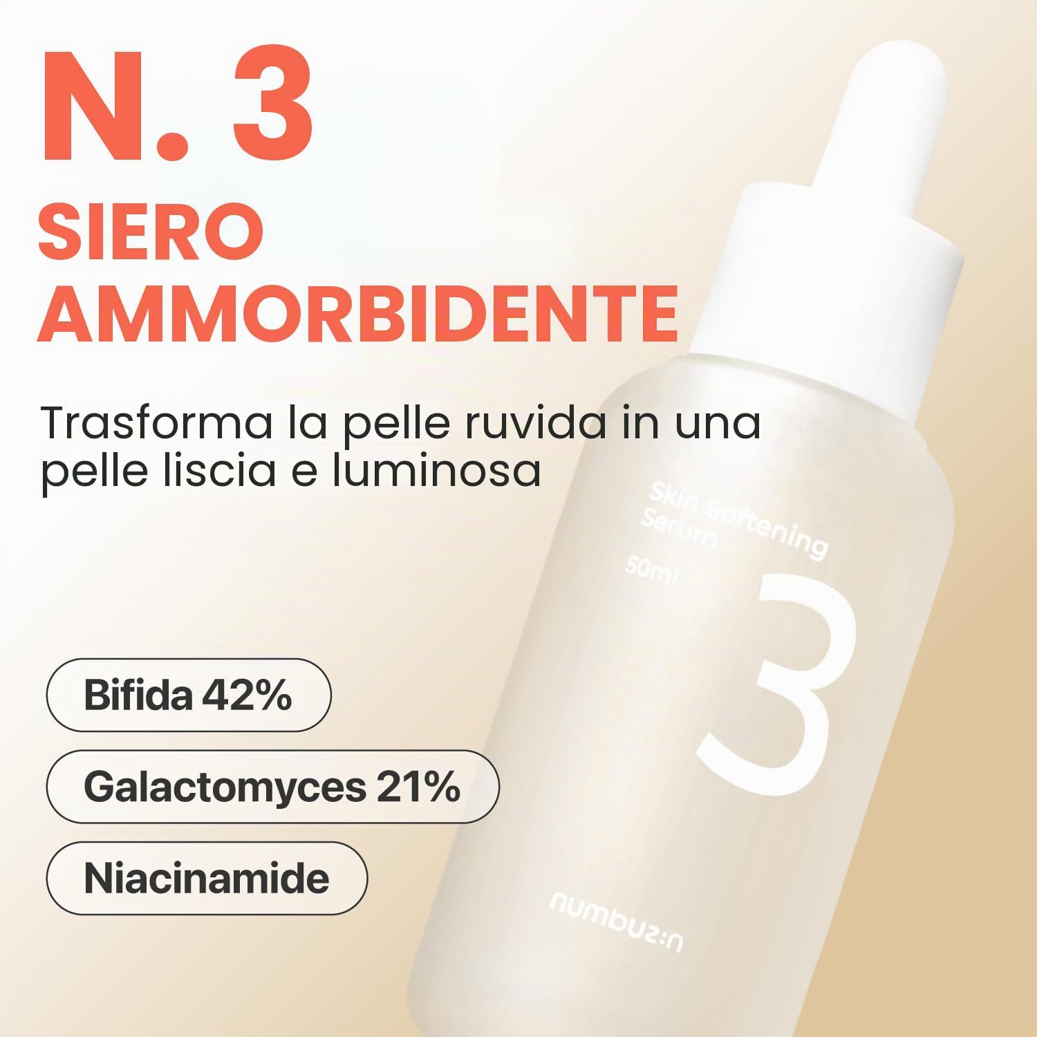 Thumbnail 1 de Numbuzin No.3 Serum – Siero lenitivo per pori e texture, 50 ml