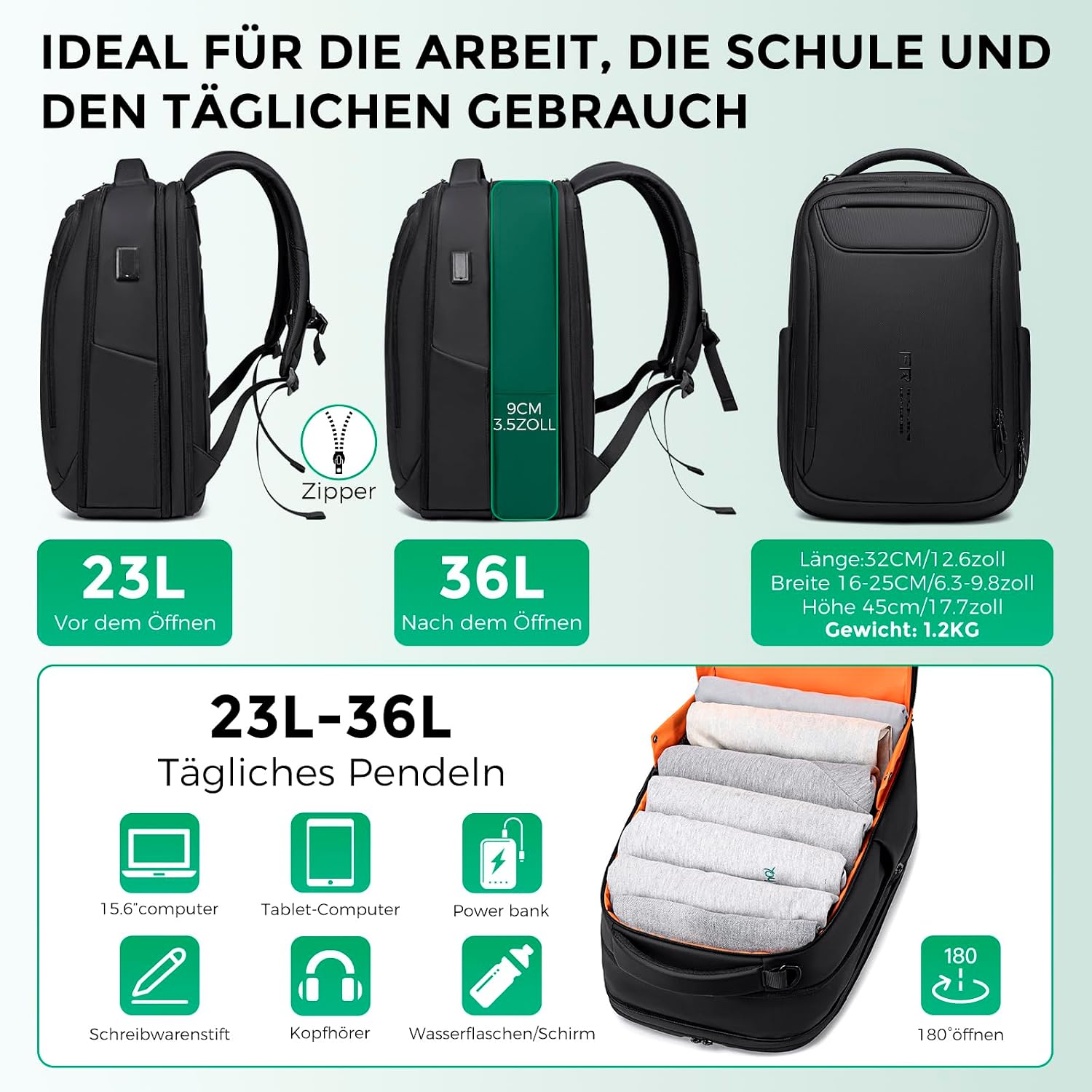 Detalle 2 de Fenree.geer Business Rucksack 15,6 Zoll