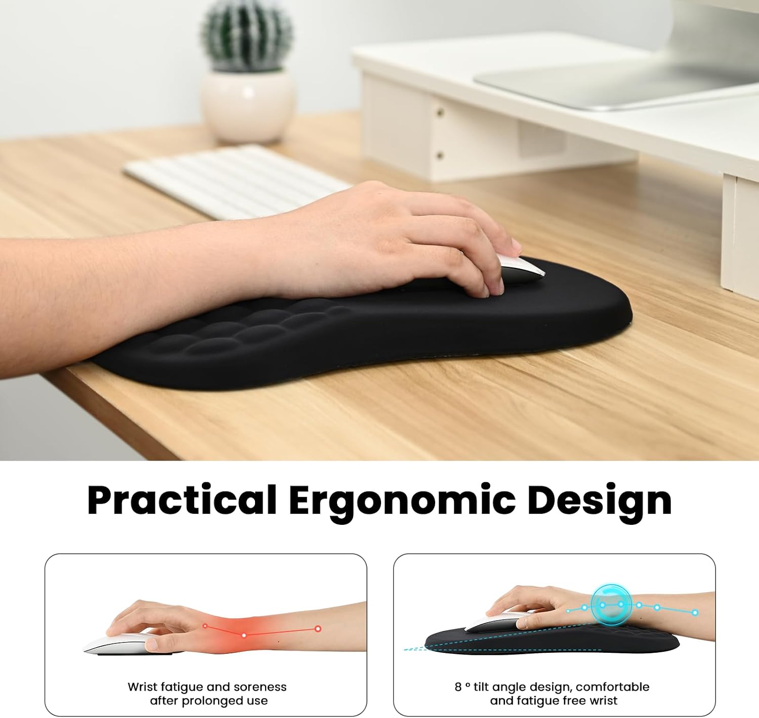 Detalle 2 de EooCoo Ergonomic Mouse Mat with Massage Wrist Rest