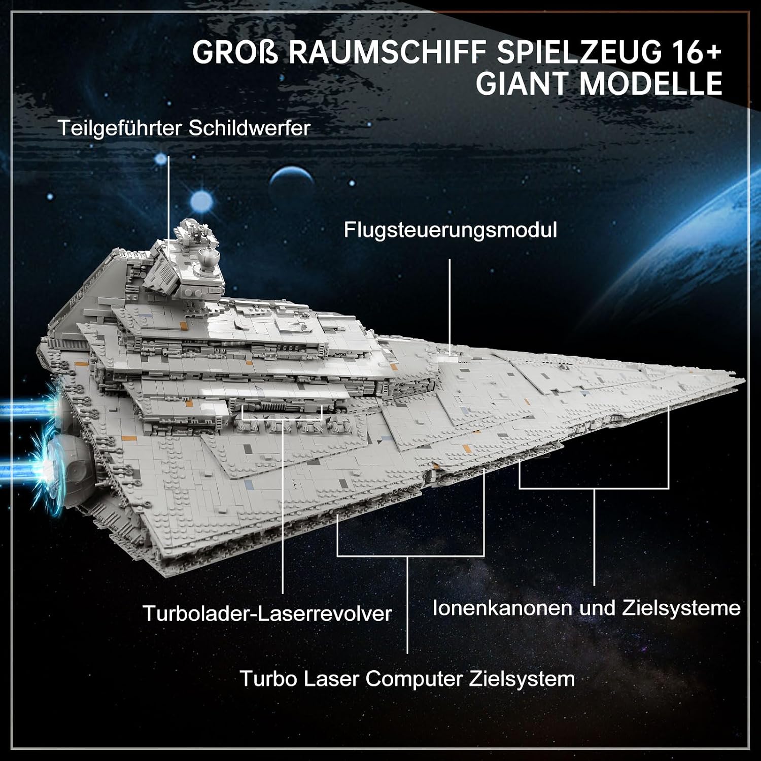 Detalle de SHHFWU 13135 Imperial Sternenzerstörer 11885 Teile