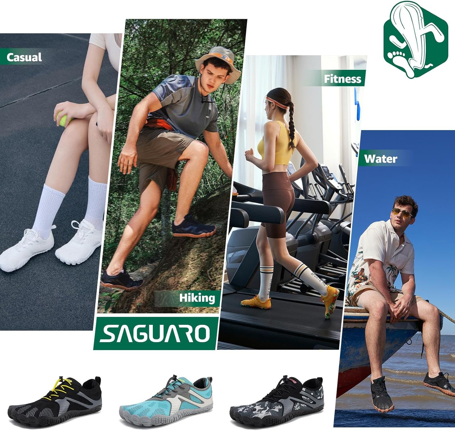 Thumbnail 5 de SAGUARO Barfußschuhe Herren Damen Zehenschuhe Unisex Traillaufschuhe