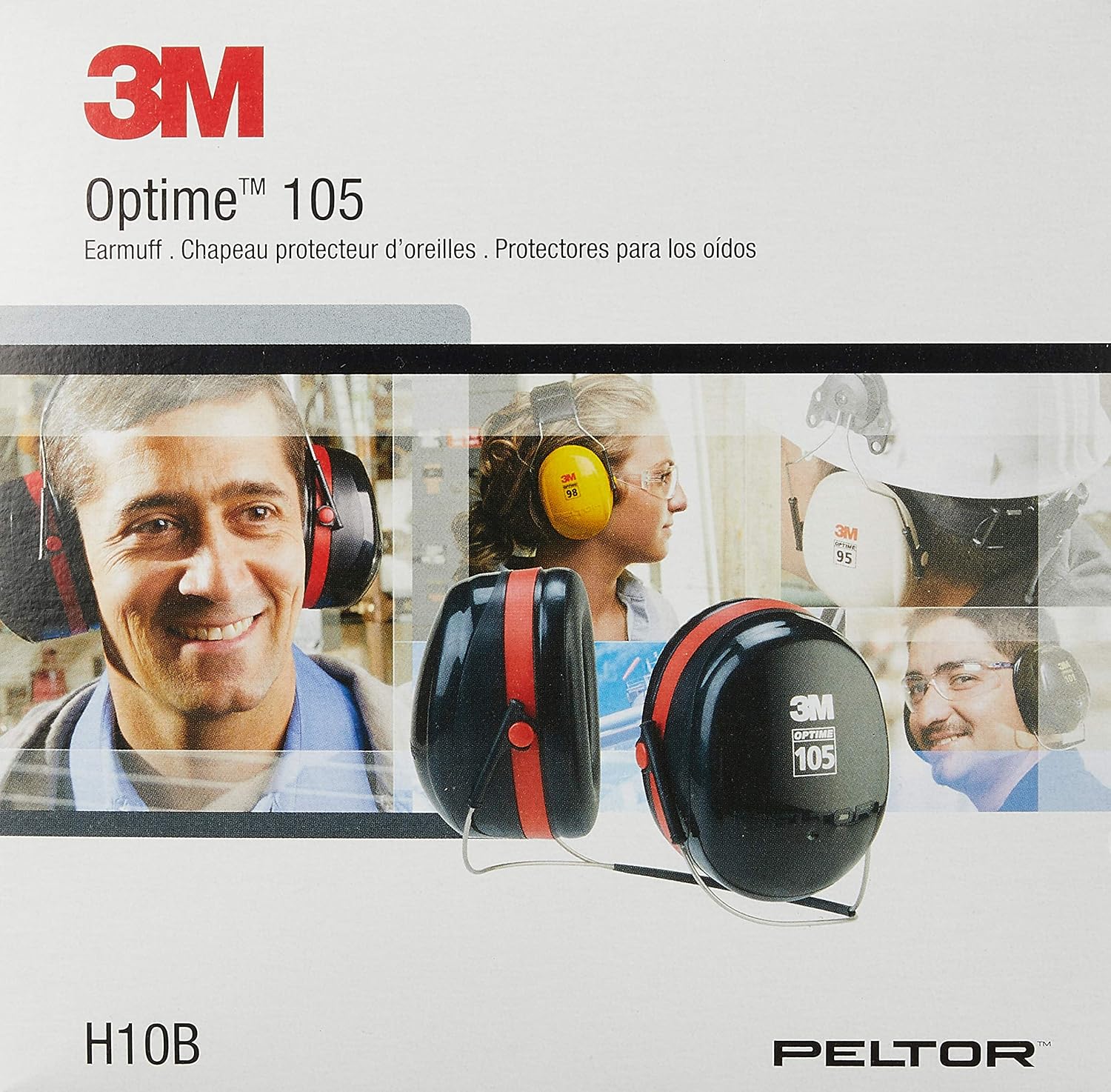 Thumbnail 2 de 3M PELTOR H10B 防音イヤーマフ JIS適合品・ネックバンド式・二重構造