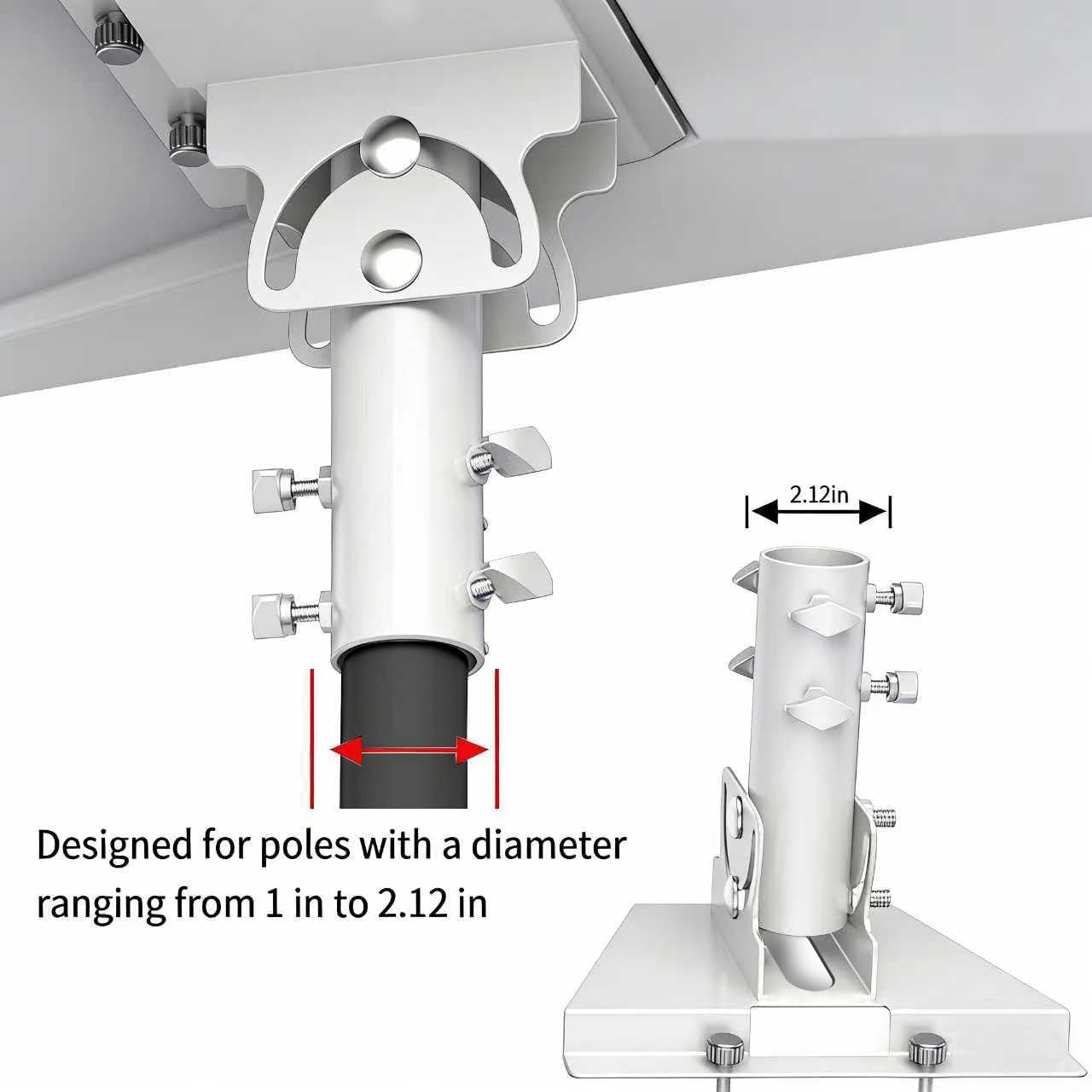 Thumbnail 5 de Starlink Gen 3 Mount: Pole Mount & Pipe Adapter for 4/4X/V3 Dish