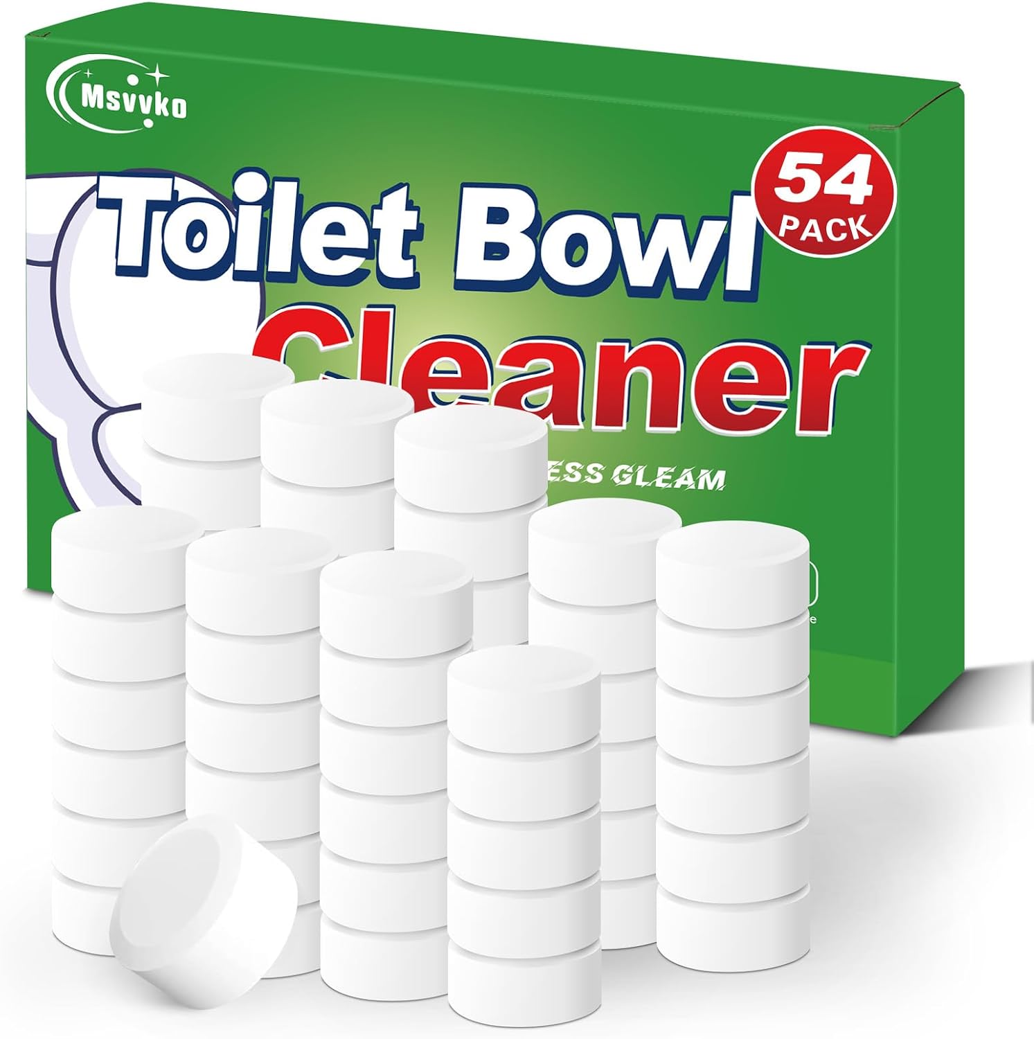 Detalle de Msvvko Toilet Bowl Cleaner Tablets 54-Pack