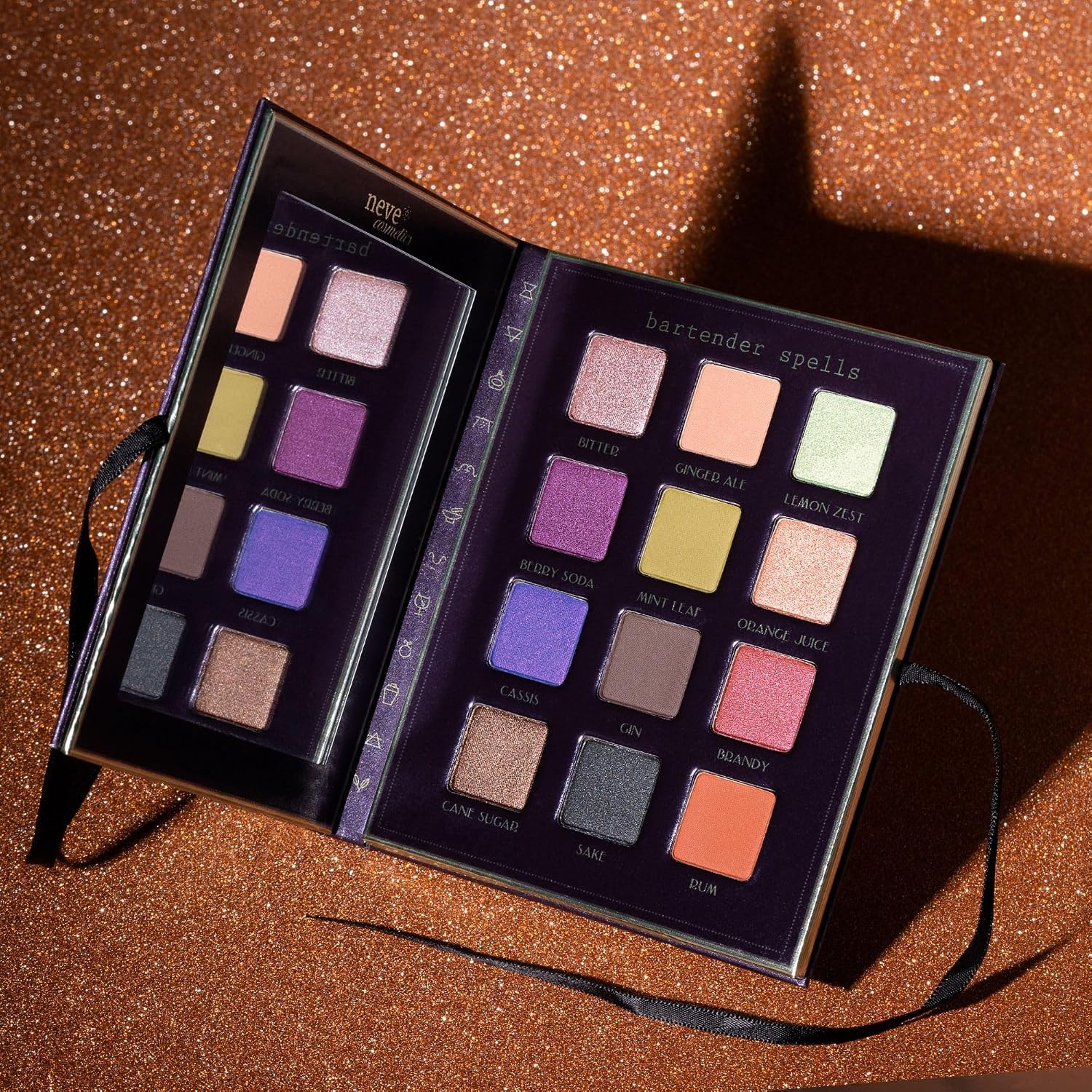 Detalle 2 de Neve Cosmetics ArtDiary Palette Bartender Spells Palette – 12 cieni do powiek
