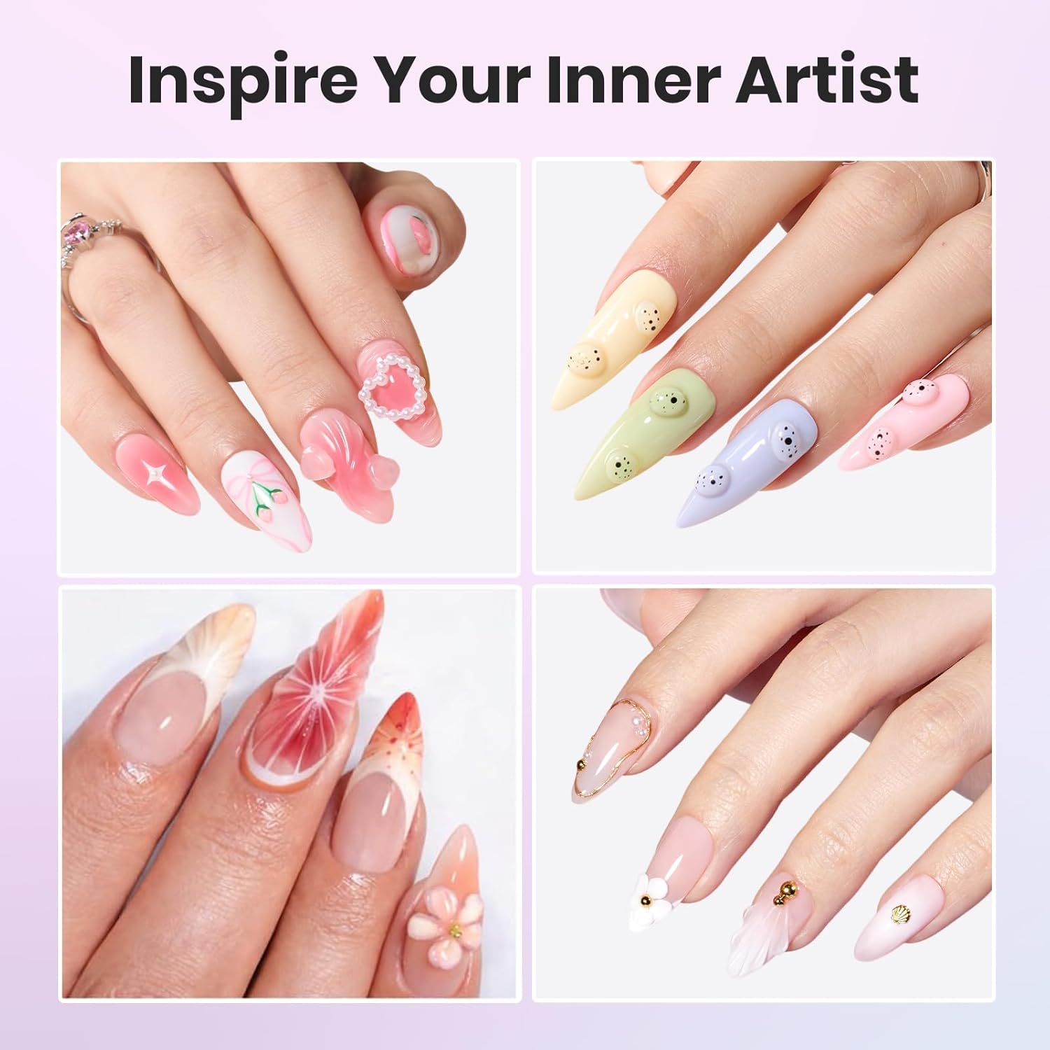 Detalle 2 de Beetles Crystal Orb 3D Gel Nail Art Kit 1 oz 💅