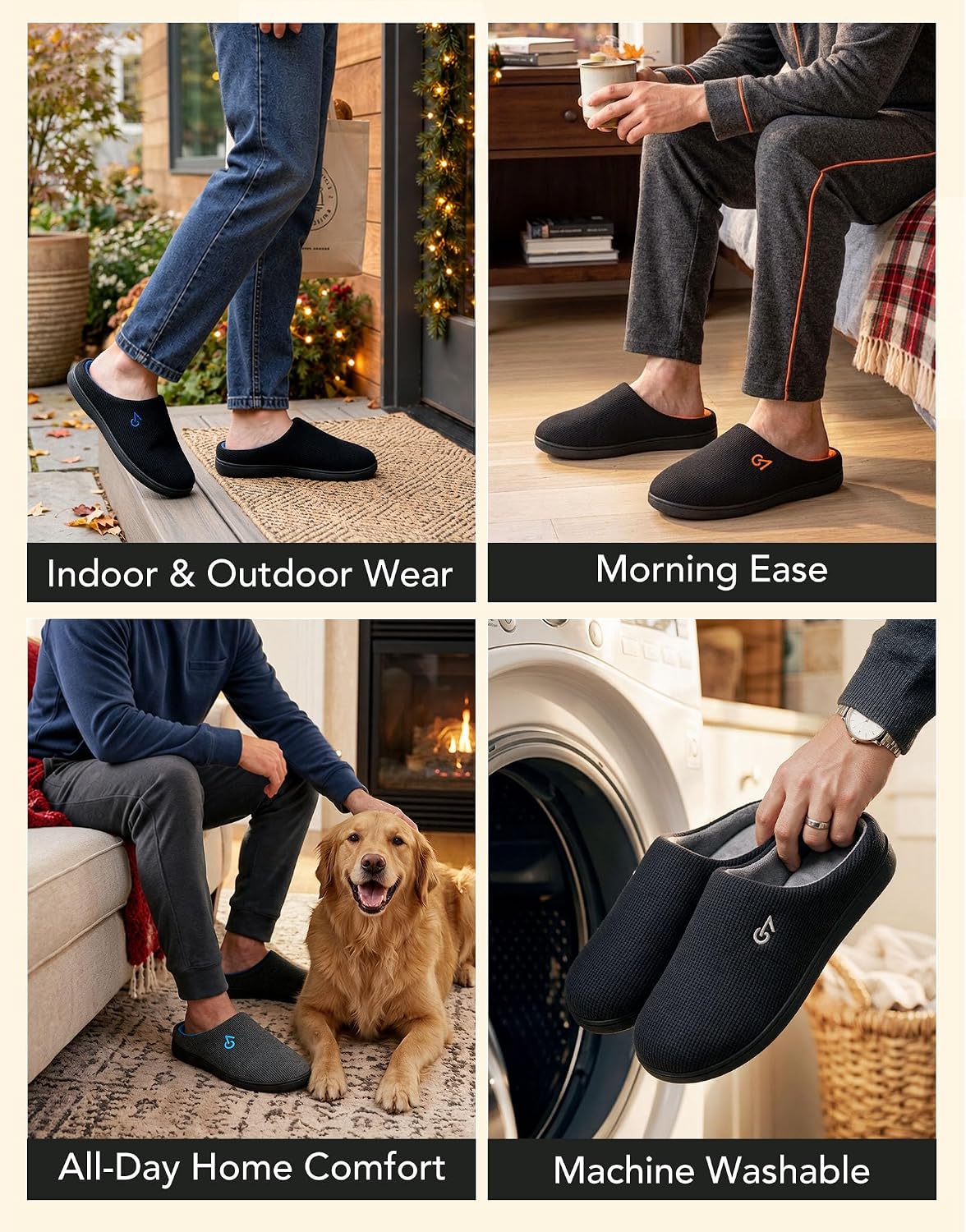 Thumbnail 6 de VeraCosy Men's Memory Foam Slippers