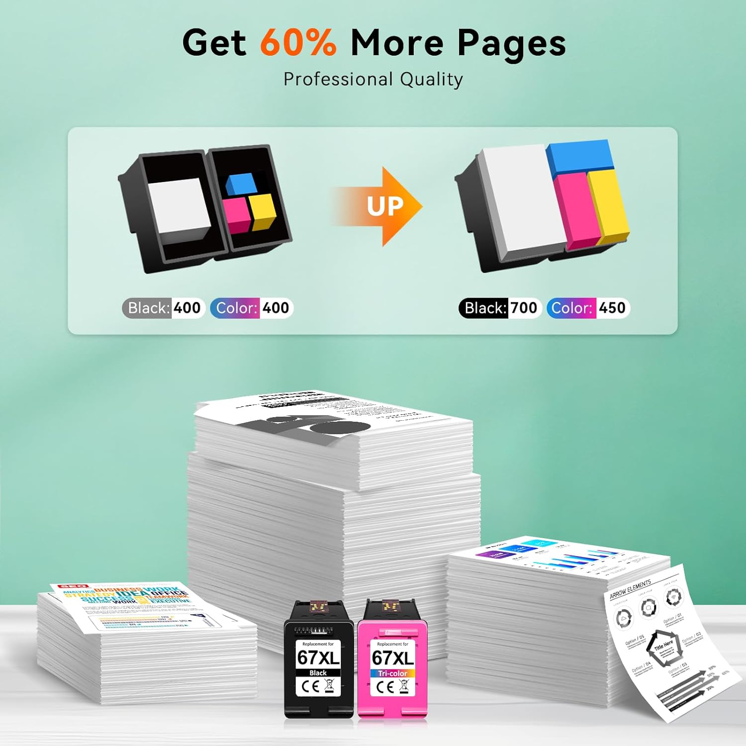 Thumbnail 2 de 67XL Ink Combo Pack 700/450 Pages