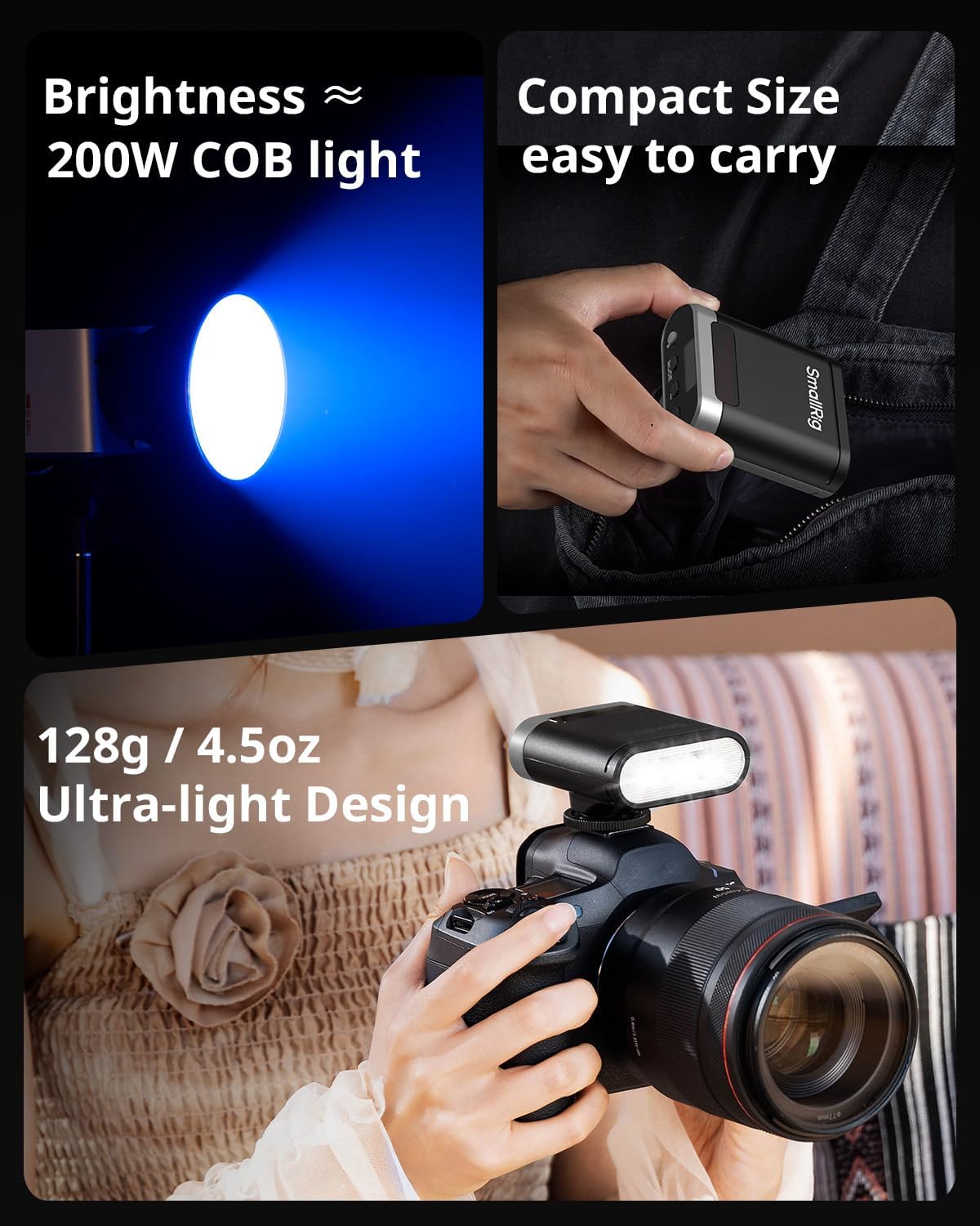 Thumbnail 5 de SmallRig Mini flash RS20: illuminazione portatile per Sony, Canon e altro ancora