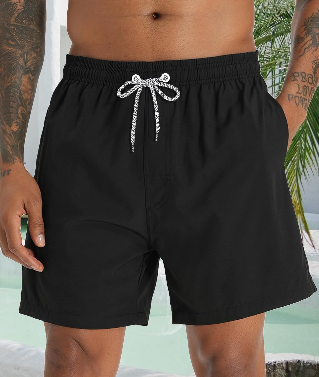 Detalle 2 de APTRO Swim Trunks with Compression Liner 5 Inch