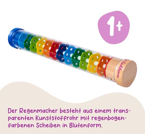 Detalle de Eichhorn Regenmacher aus massivem Holz, 32 × 5 cm