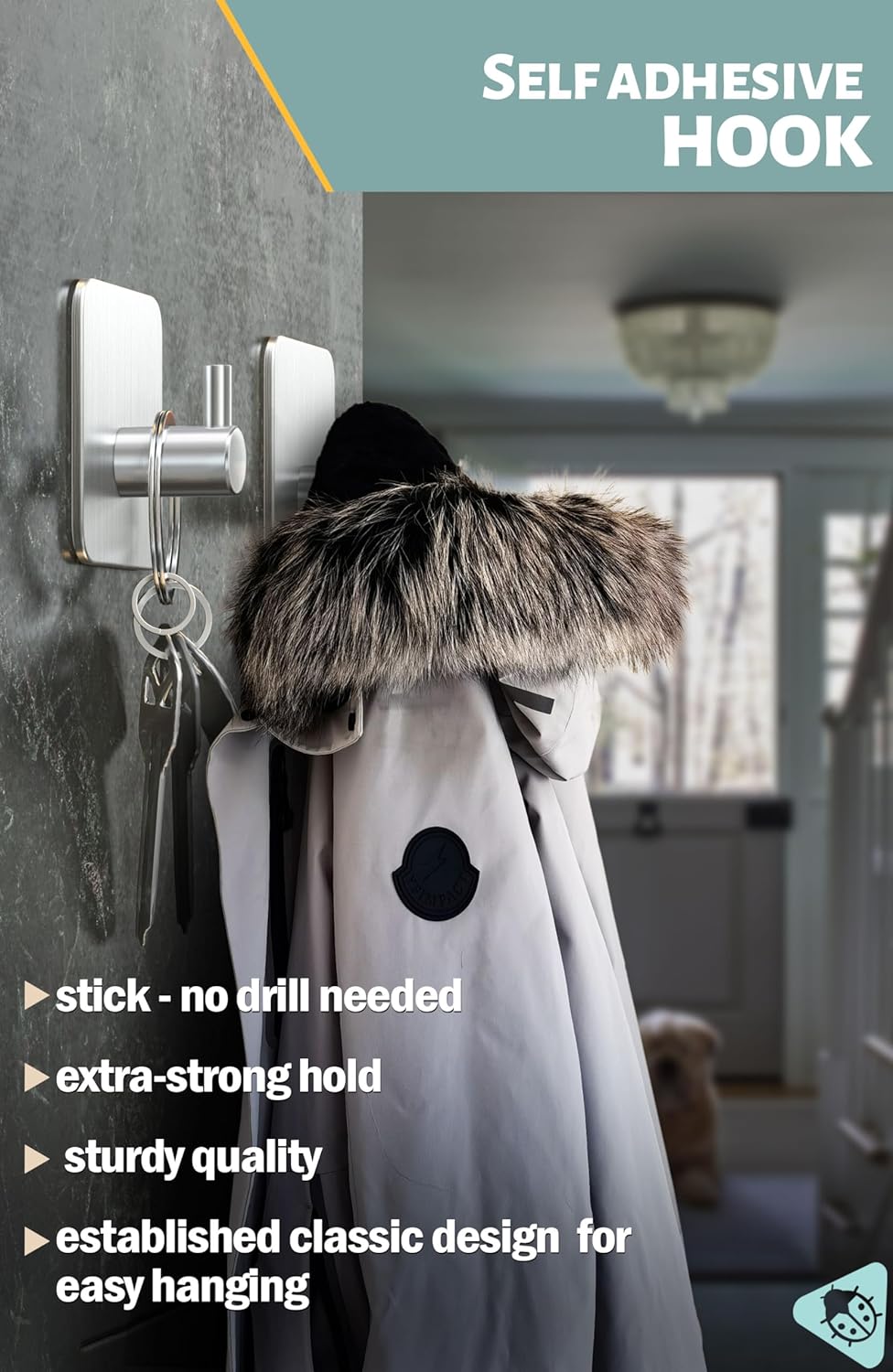 Thumbnail 1 de Menz Self Adhesive Hooks 6-pack for towels and keys 🪝