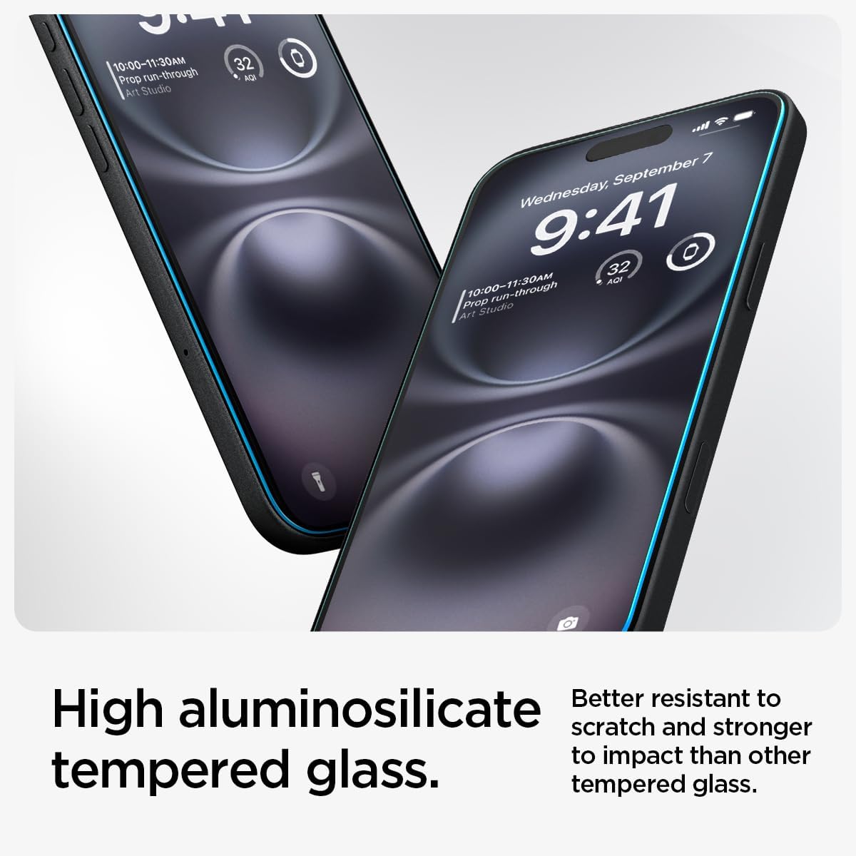 Thumbnail 2 de Verre trempé Spigen Glas.tR EZ Fit pour iPhone 16 et iPhone 15 (2 pièces) – pose facile, dureté 9H