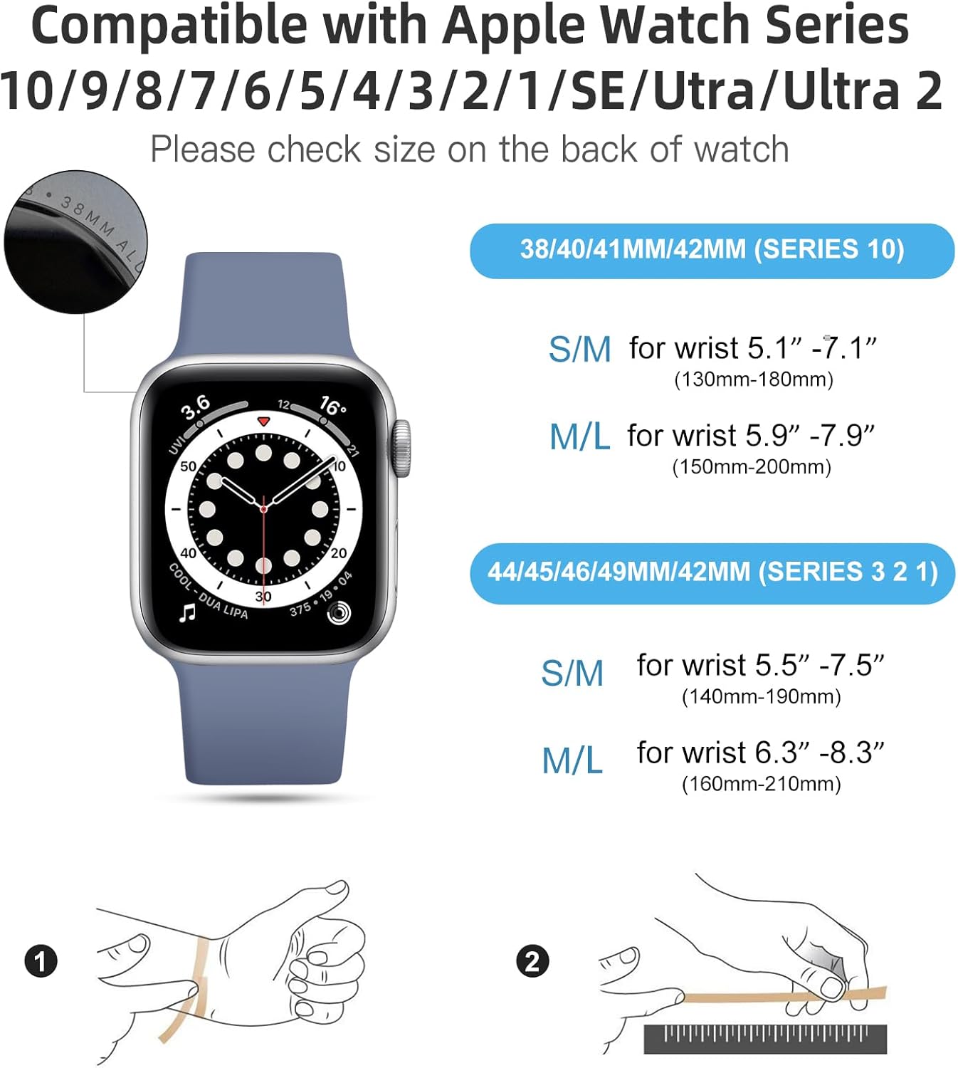 Thumbnail 4 de CeMiKa Apple Watch strap 45mm soft silicone band