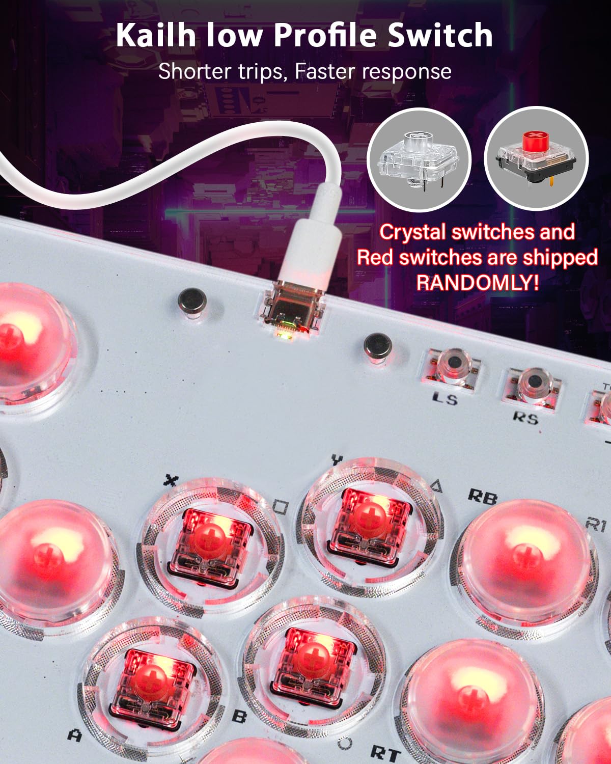 Detalle de Sehawei Haute42 Arcade Fight Stick 16