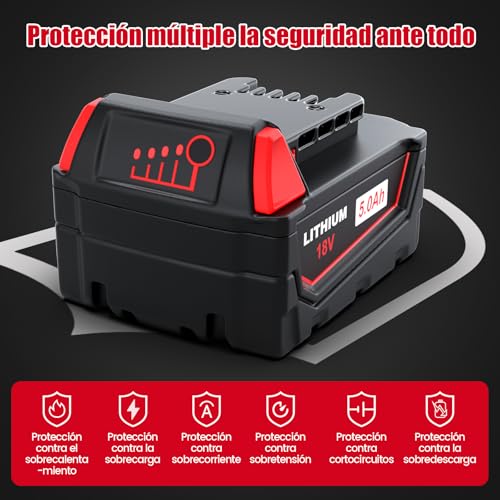 Detalle de HTongD Batería Repuesto M18 5Ah