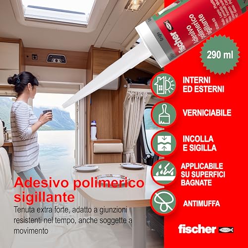 Thumbnail 1 de Fischer KD ULTRA 60 Grigio – Adesivo Polimerico Sigillante MS Extra Forte per Ambienti Interni ed Esterni