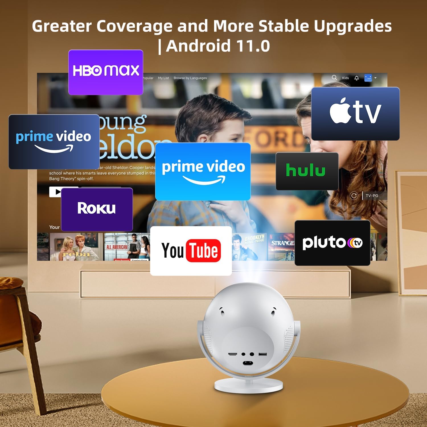 Detalle de Salange Bedroom Projector 1080P for home cinema