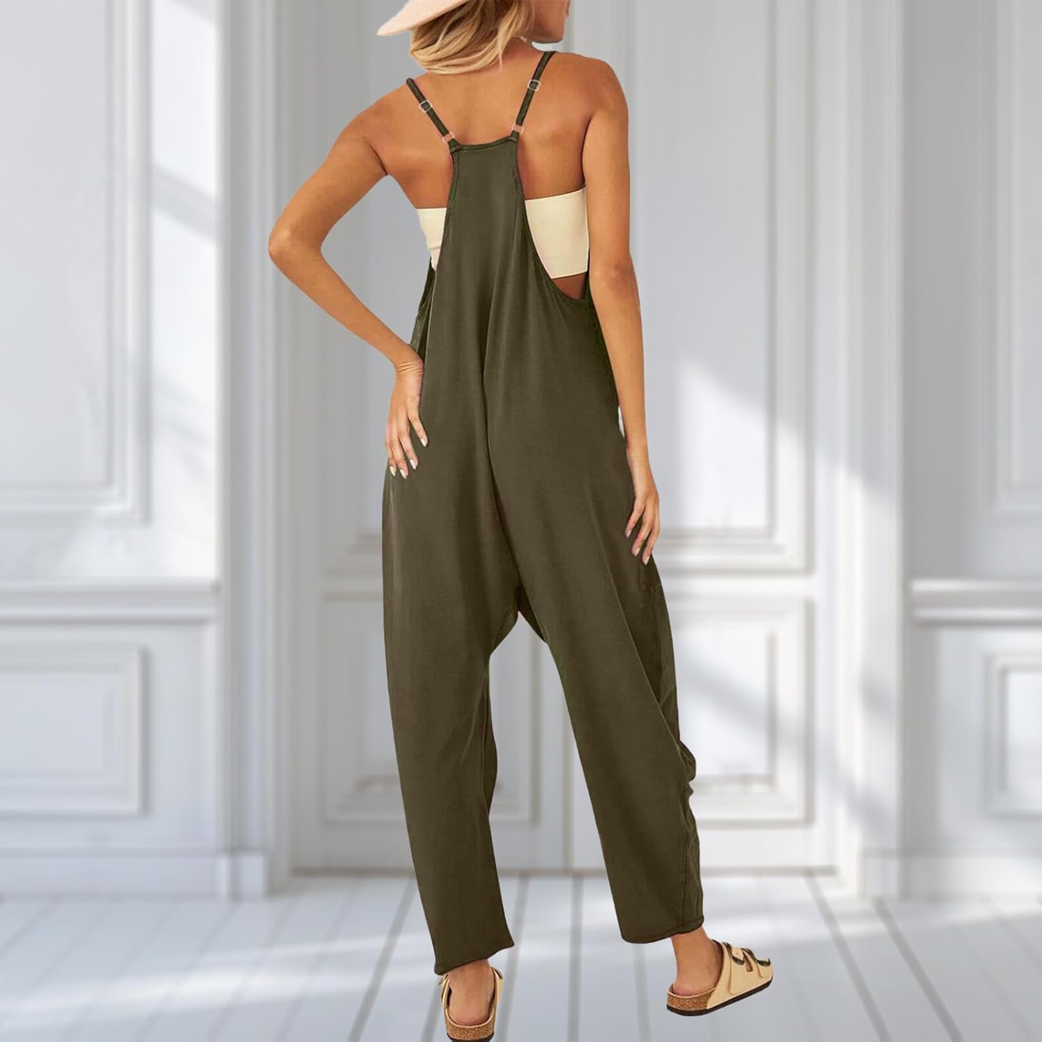Detalle de UNIANKIYA One Piece Jumpsuits for Women — Casual Summer Overalls