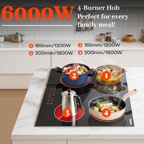 Thumbnail 1 de Karinear Electric Ceramic Hob 60cm: 4 Zone, Touch Control
