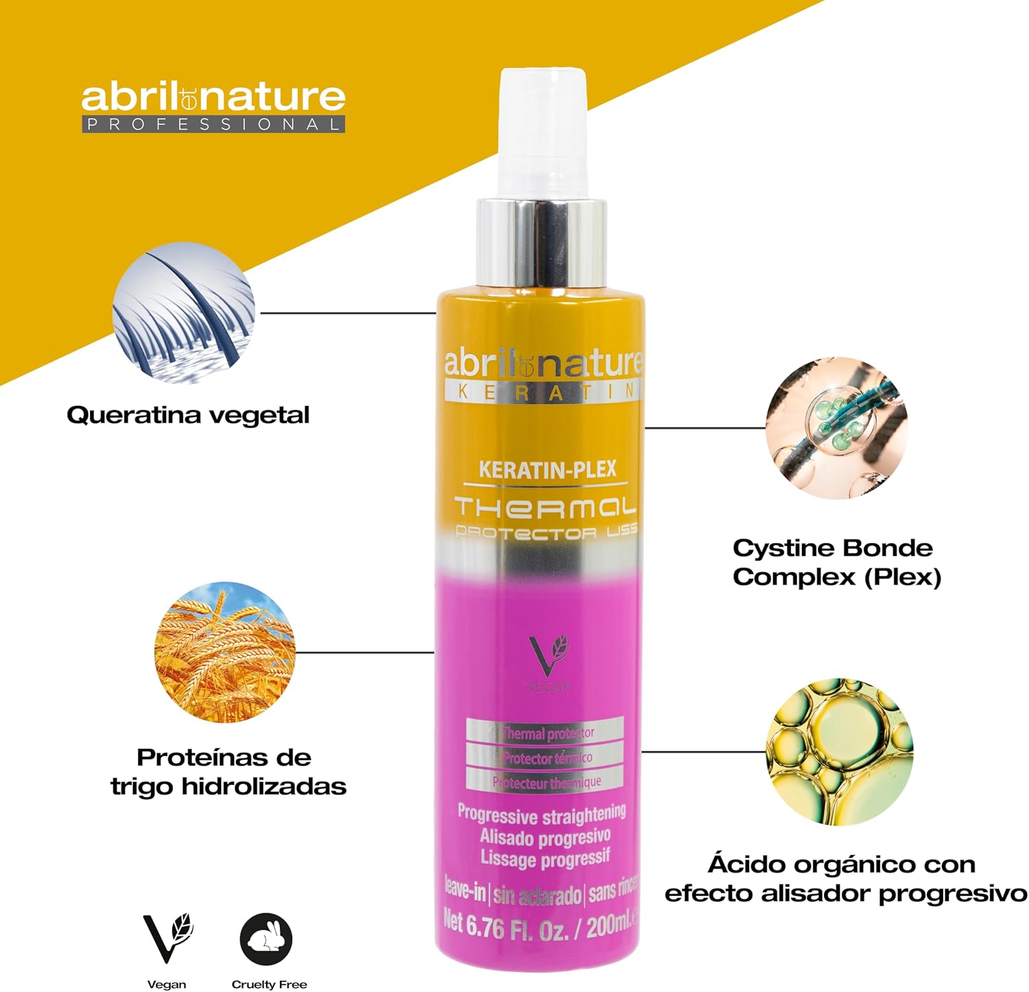 Thumbnail 4 de Abril et nature Protector Térmico Reparador Keratin Liss 💇‍♀