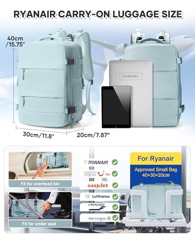 Thumbnail 2 de BJLFS mochila al vacío con bomba y tamaño de cabina 40x30x20 cm (Ryanair/Wizz Air)