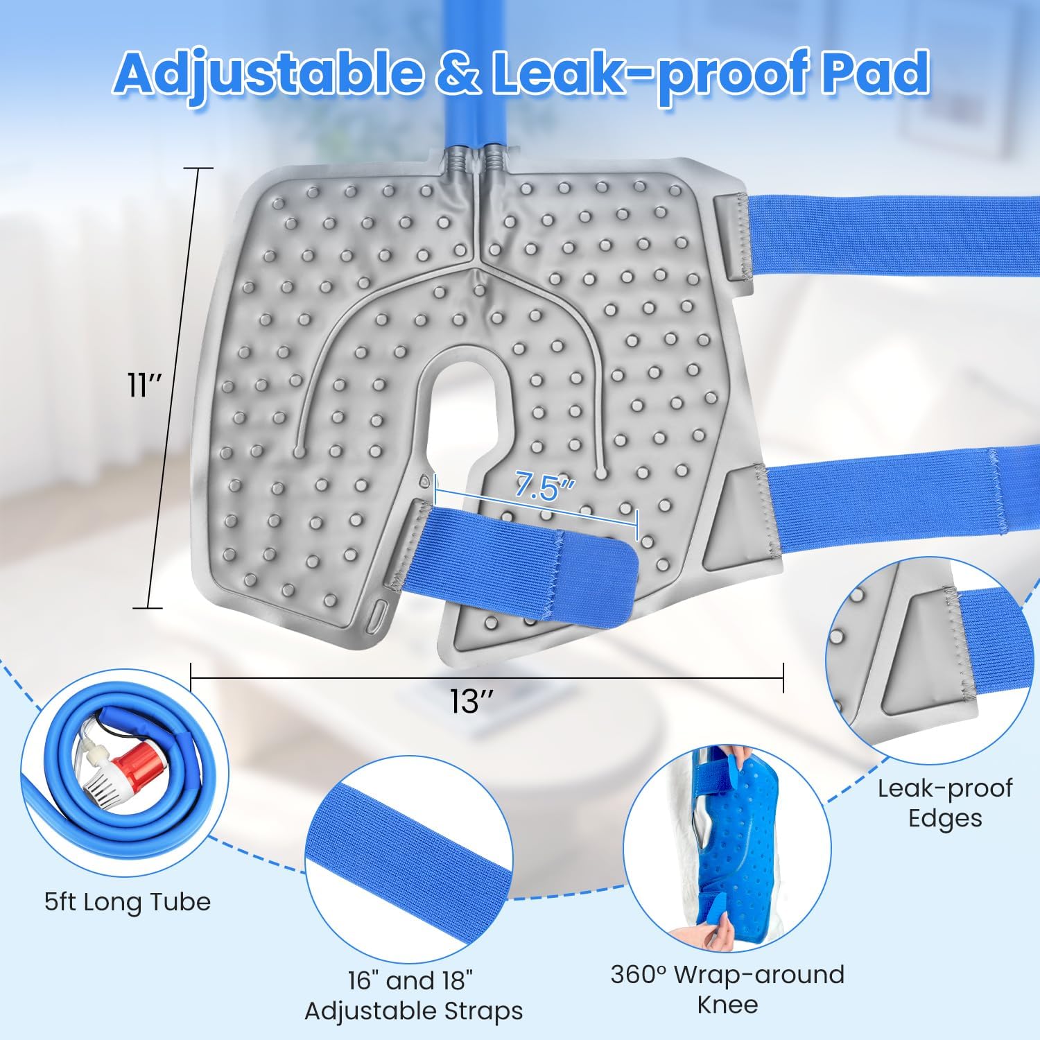 Thumbnail 5 de ONLYCARE CM02 Knee Ice Machine, Remote-Controlled Cold Therapy with 7-Quart Tank