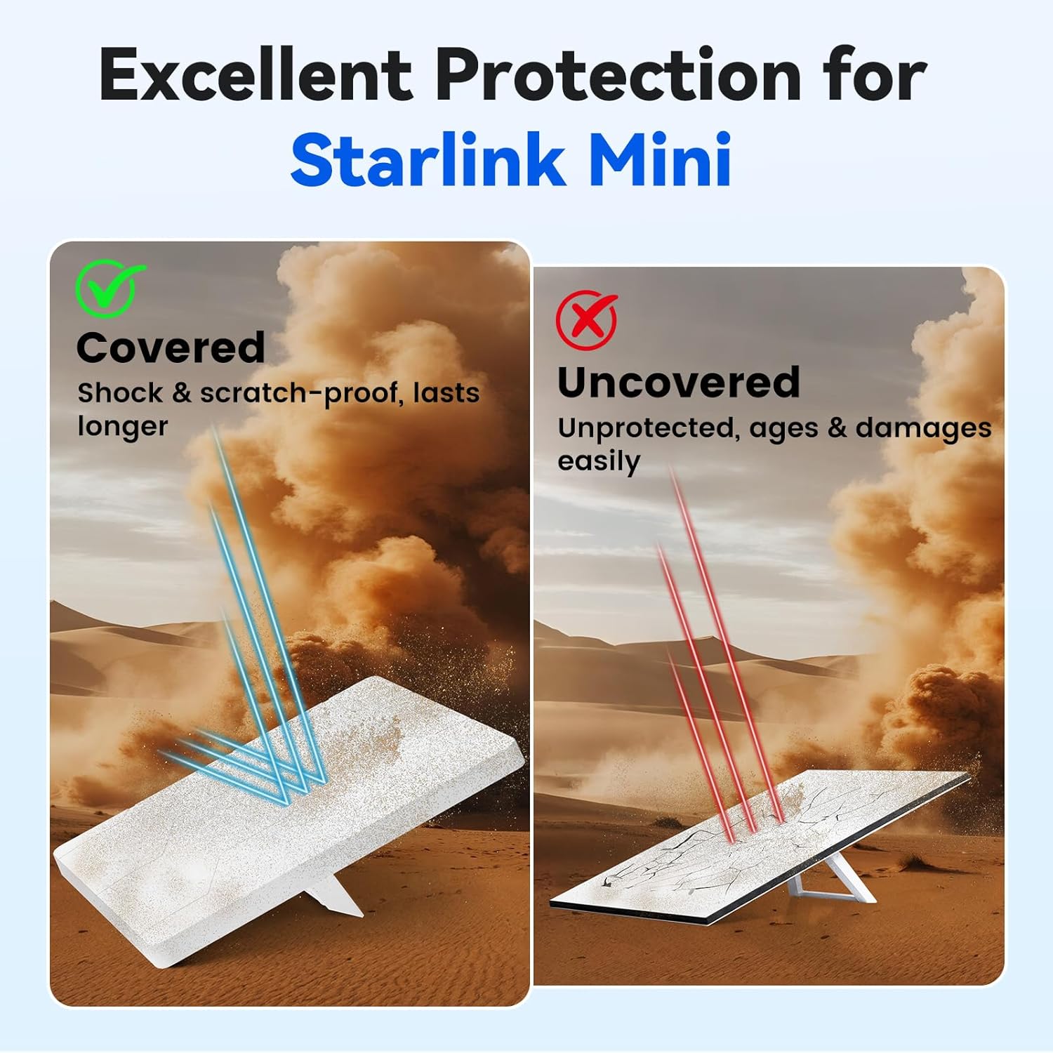 Detalle de STARGEAR Starlink Mini Case Protective Cover (Hailproof Liquid Silicone) for Outdoor Use