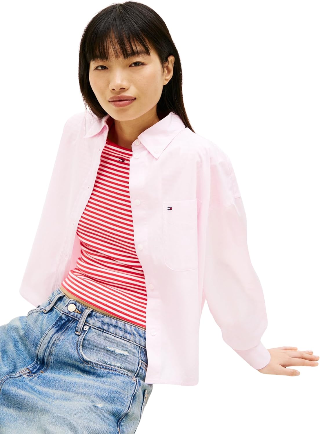 Thumbnail 2 de Tommy Jeans TJW Essential Crop Shirt Dw0dw22766 – Camicia a maniche lunghe donna, crop