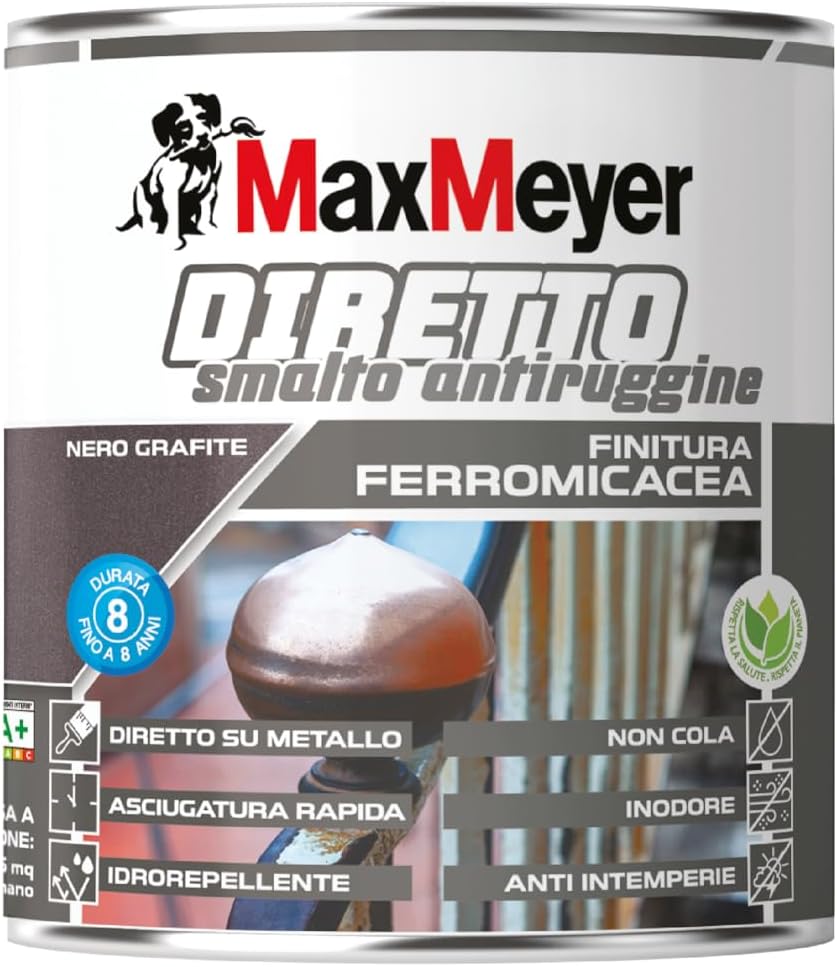 Thumbnail 5 de MAXMEYER Diretto Antiruggine Ferromicaceo Grigio Ghisa Base 2 L