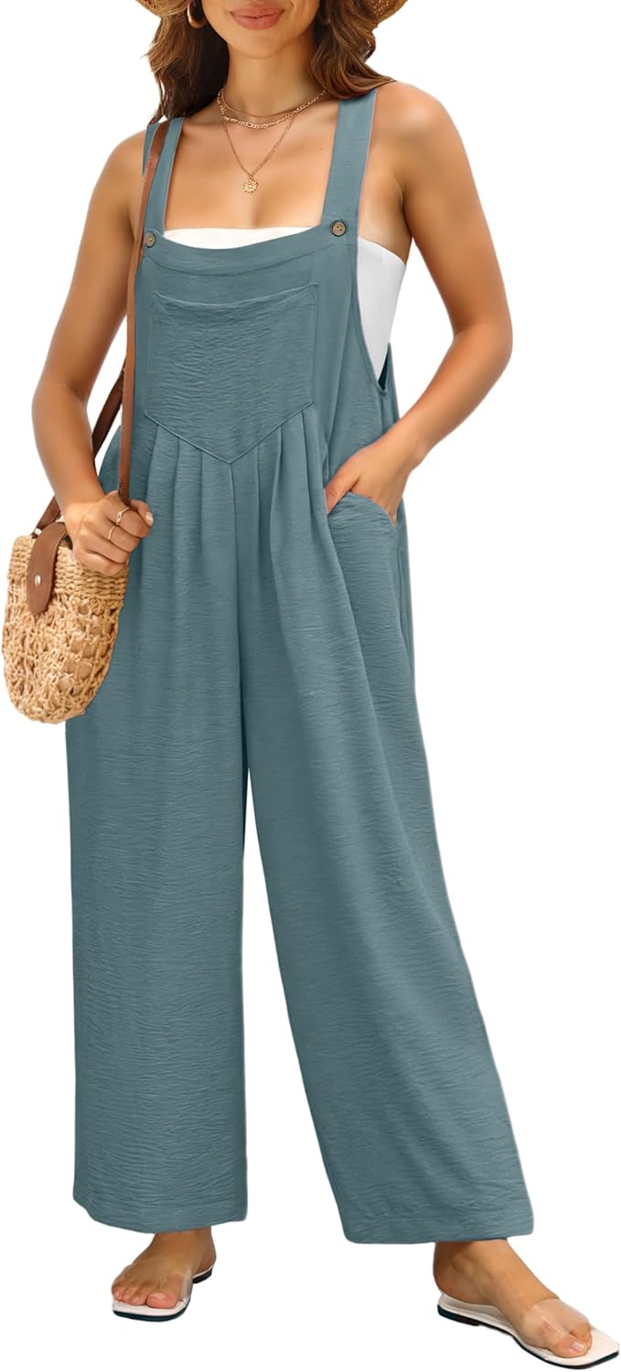 Thumbnail 6 de IWOLLENCE women’s summer dungarees playsuit with adjustable straps and side pockets