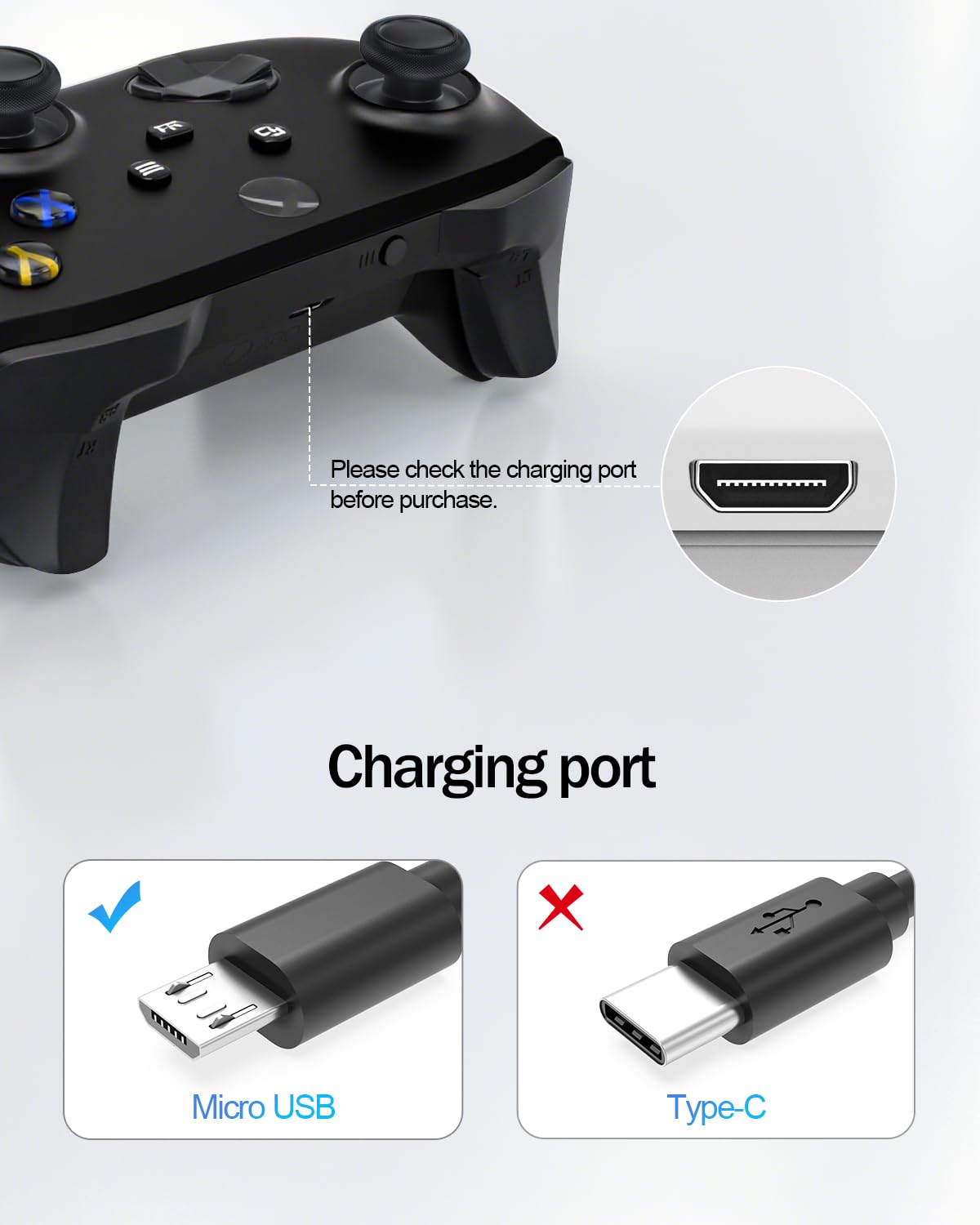 Detalle 2 de Superer 1,5 m Micro-USB Kabel Lade- und Datenkabel – kompatibel mit PS4-Controller, Kindle, Roku, Fire TV Stick und mehr