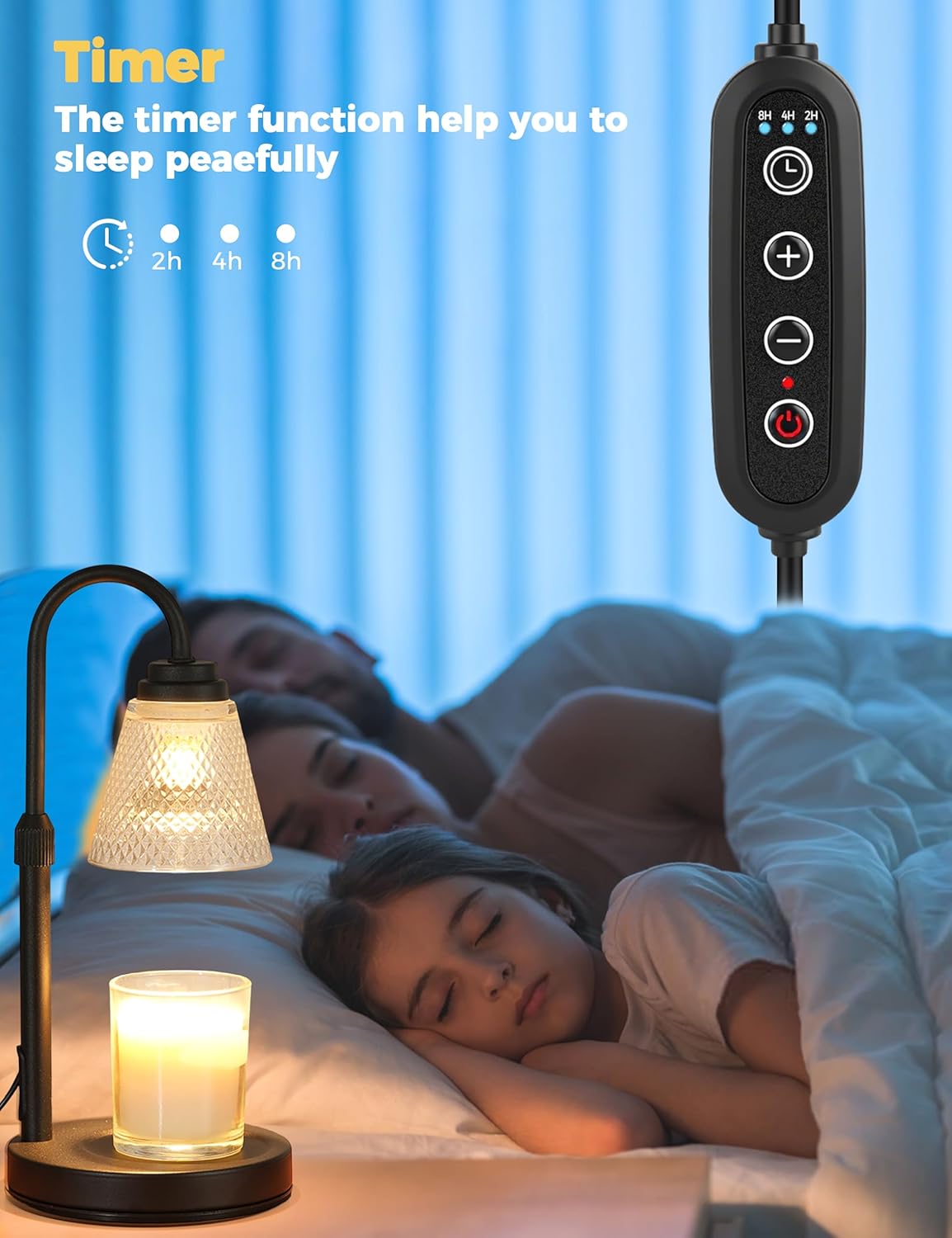 Thumbnail 3 de Candle Warmer Lamp with Timer Dimmer – Safe, Scented Ambience Without Flame