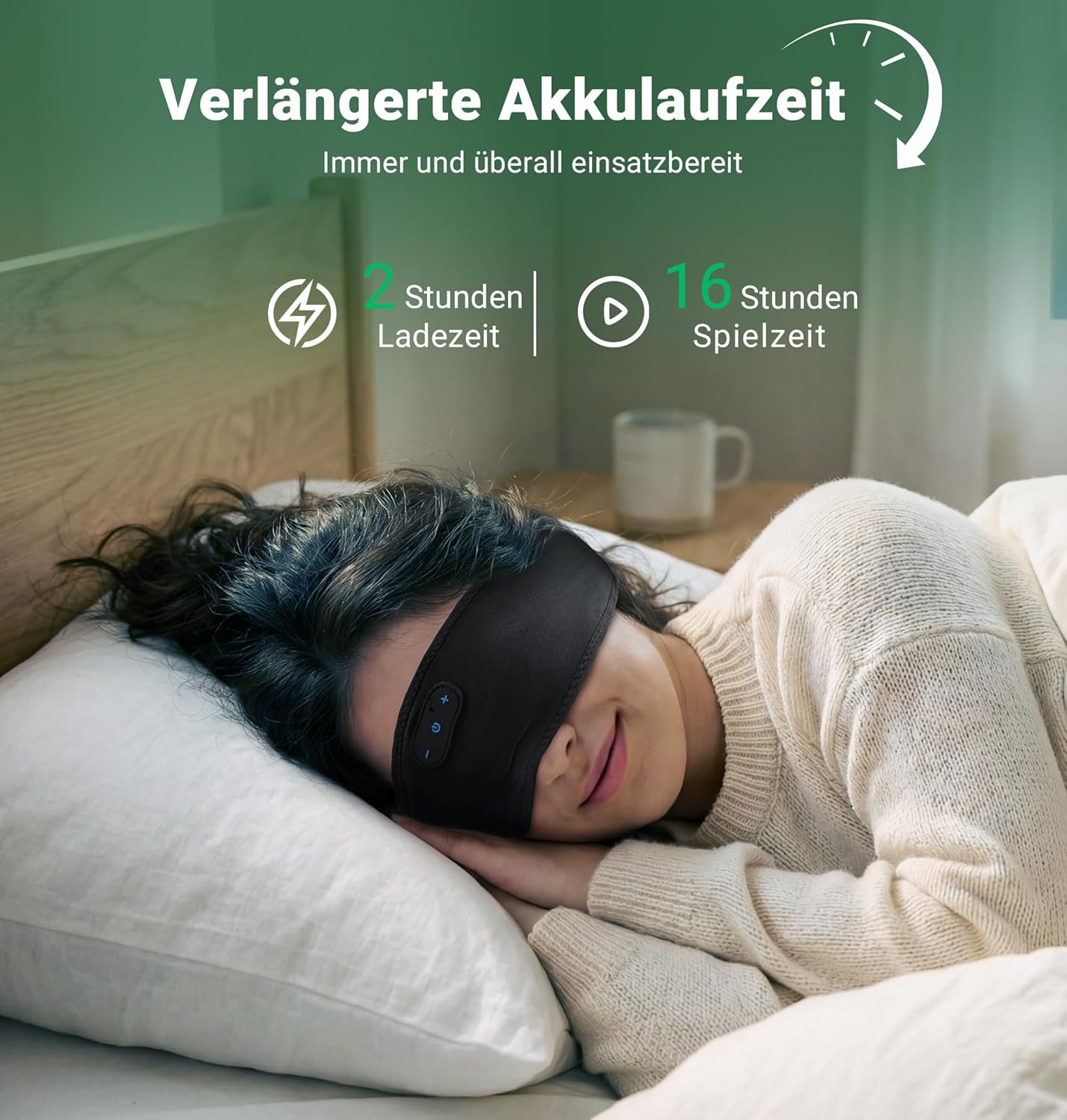Detalle 1 de Bluetooth Schlafkopfhörer Stirnband 5.4
