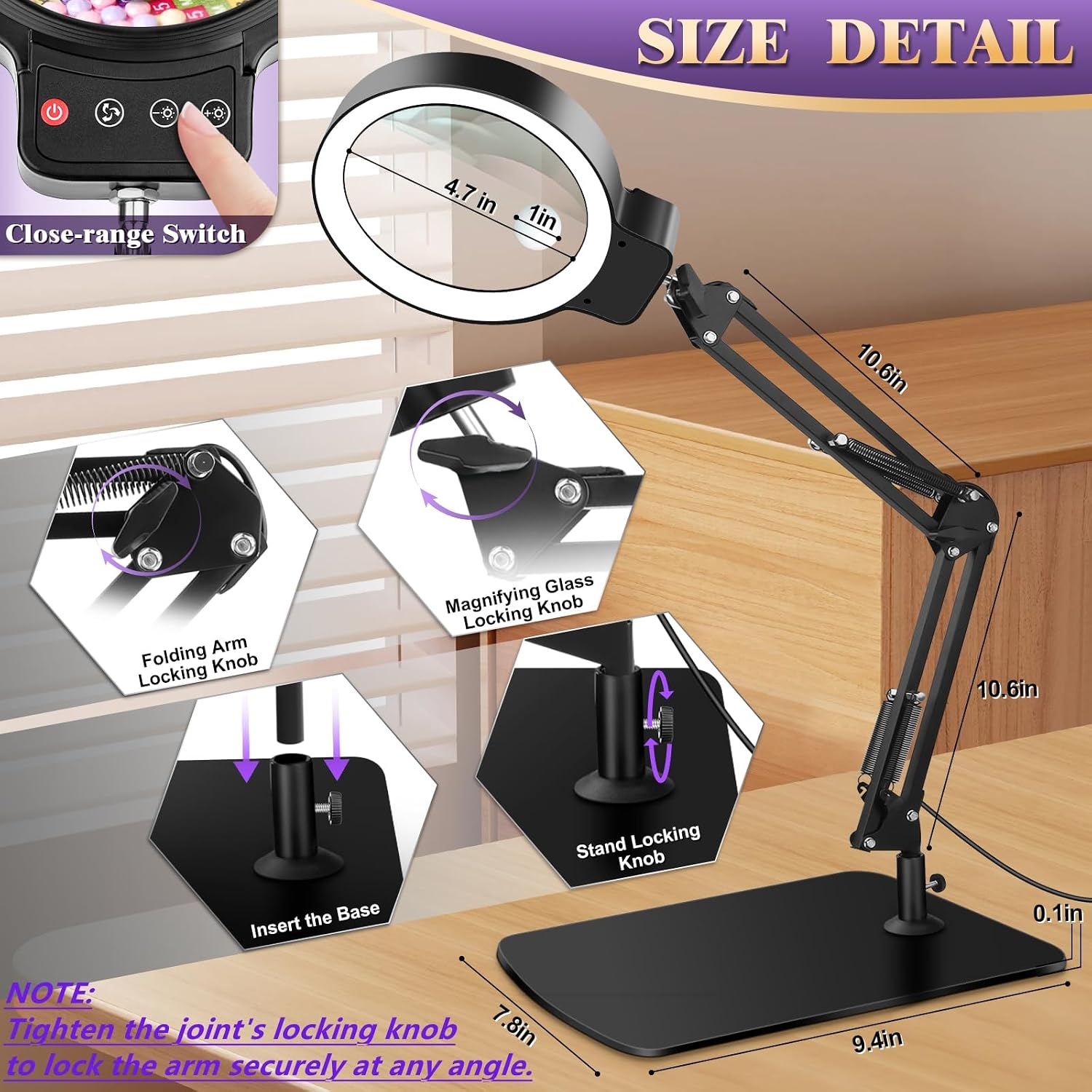Thumbnail 6 de Lighted Magnifying Glass with Stand, 5-inch