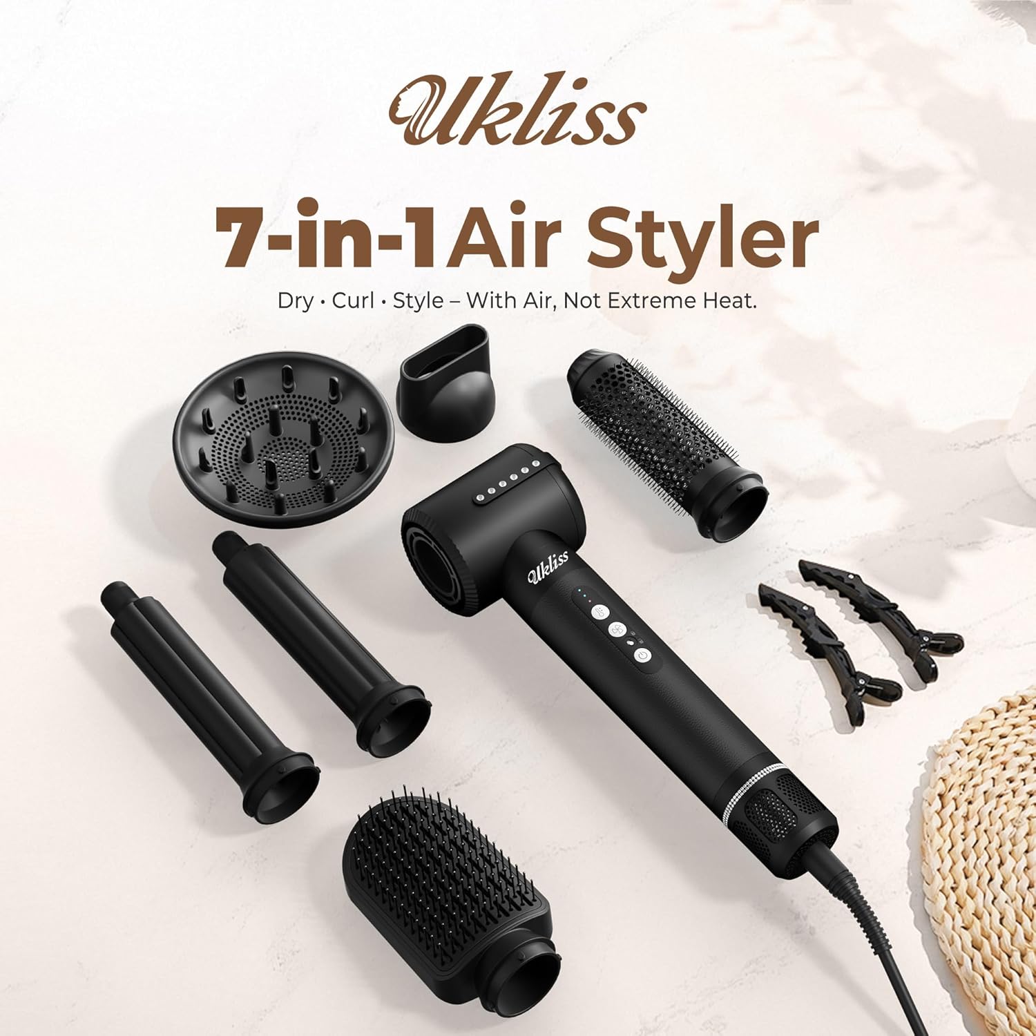 Thumbnail 1 de UKLISS Airstyler 7-in-1 Pro: Hair Dryer & Haarstyler-Set für Locken, Glätten und Föhnen
